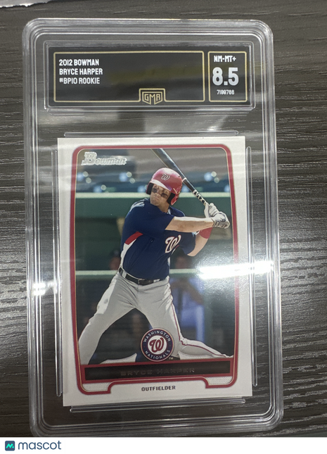 2012 Bowman Chrome Bryce Harper Prospects GMA 8.5