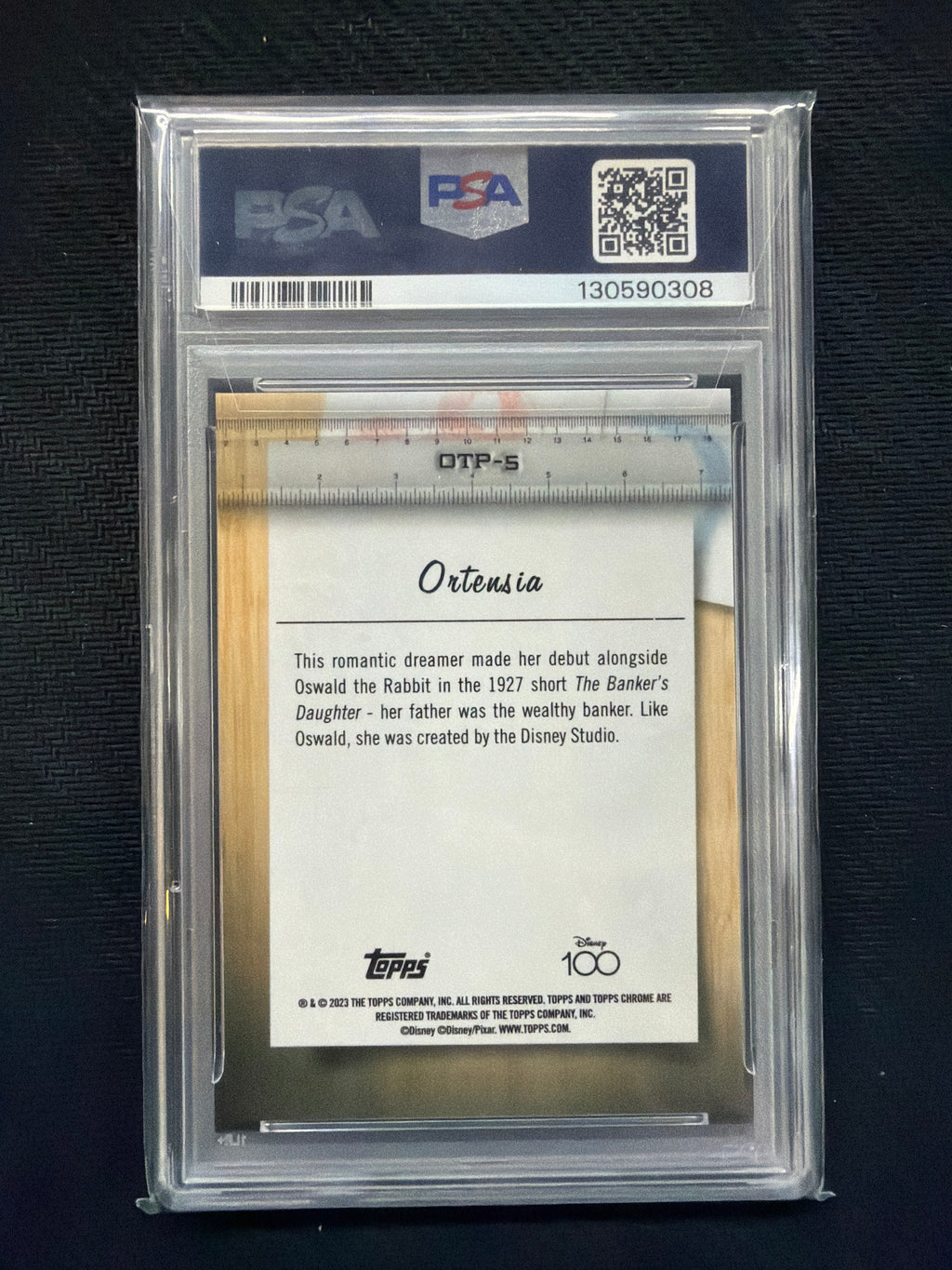 2023 Topps Chrome Disney 100 Ortensia Off The Page PSA 10