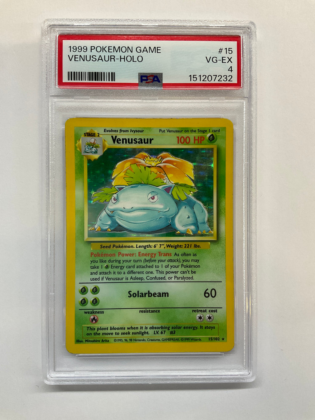 1999 Venusaur Holo 15 PSA 4