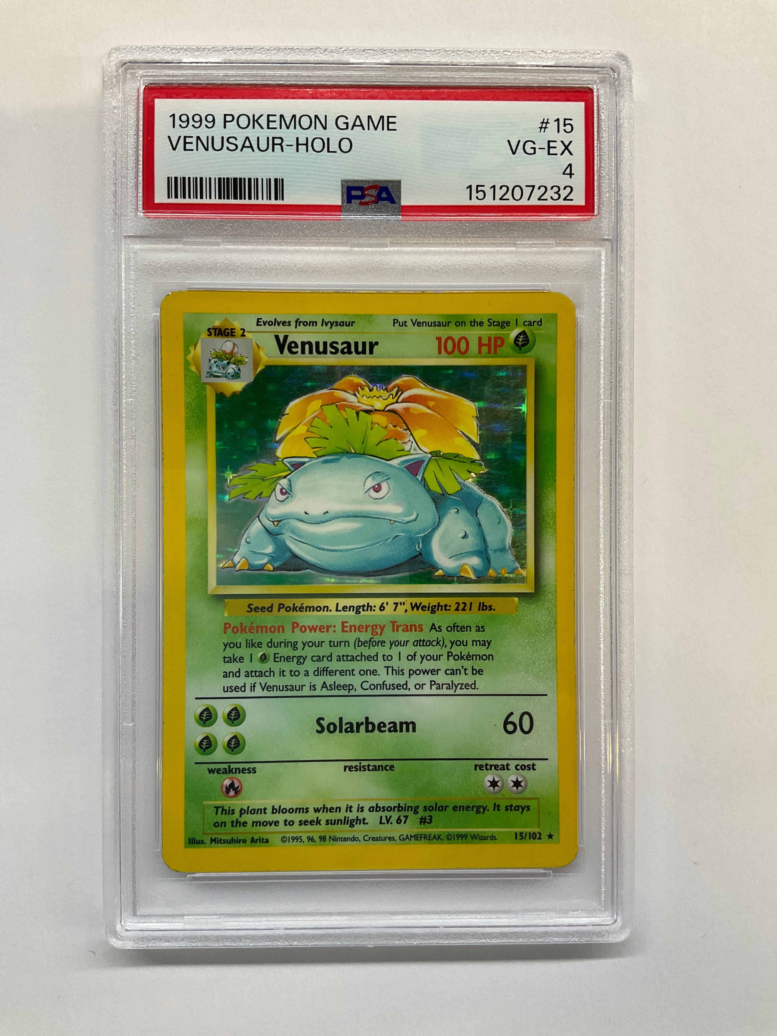 1999 Venusaur Holo 15 PSA 4