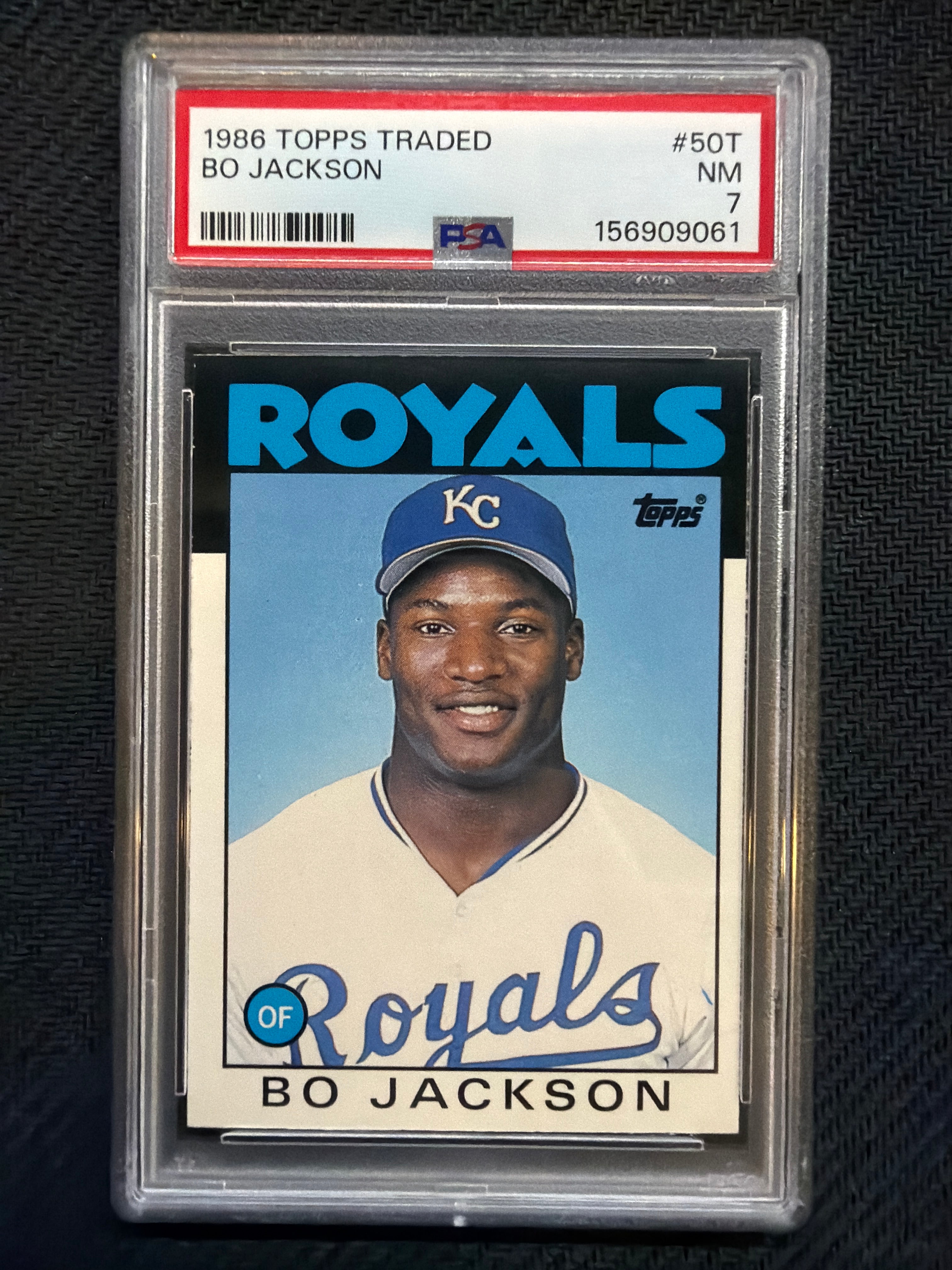 1986 Topps Traded Bo Jackson #50T PSA 7 Royals 061