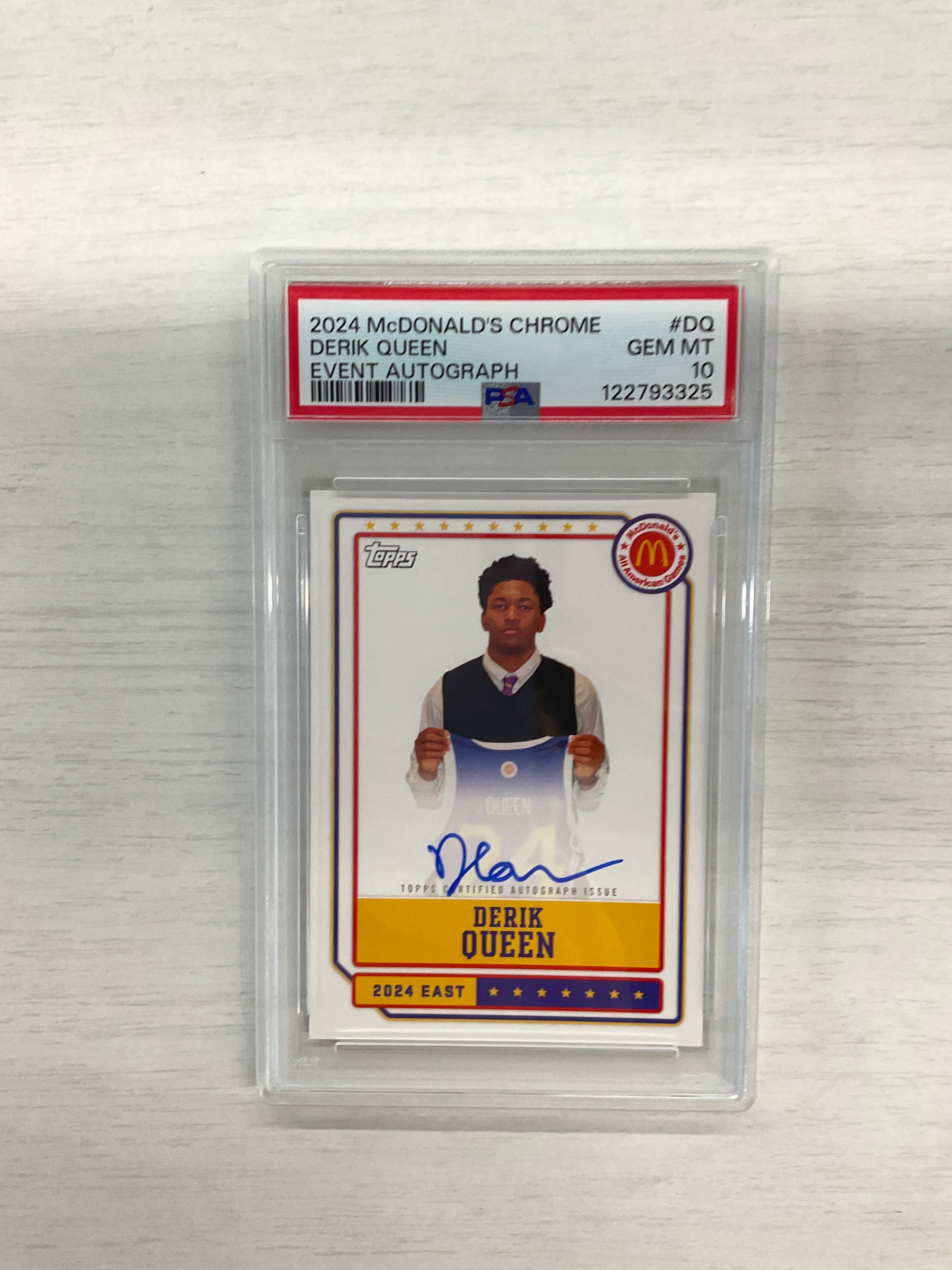 2024 Mcdonald's Derik Queen Event Auto PSA 10 2