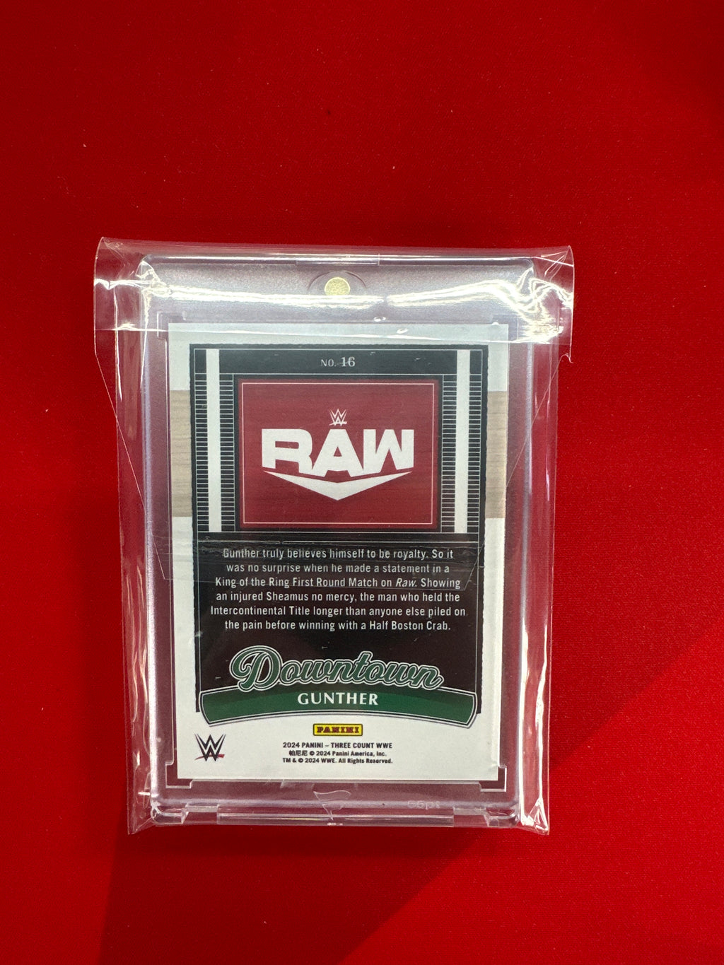 2024 Panini Three WWE Gunther Downtown!