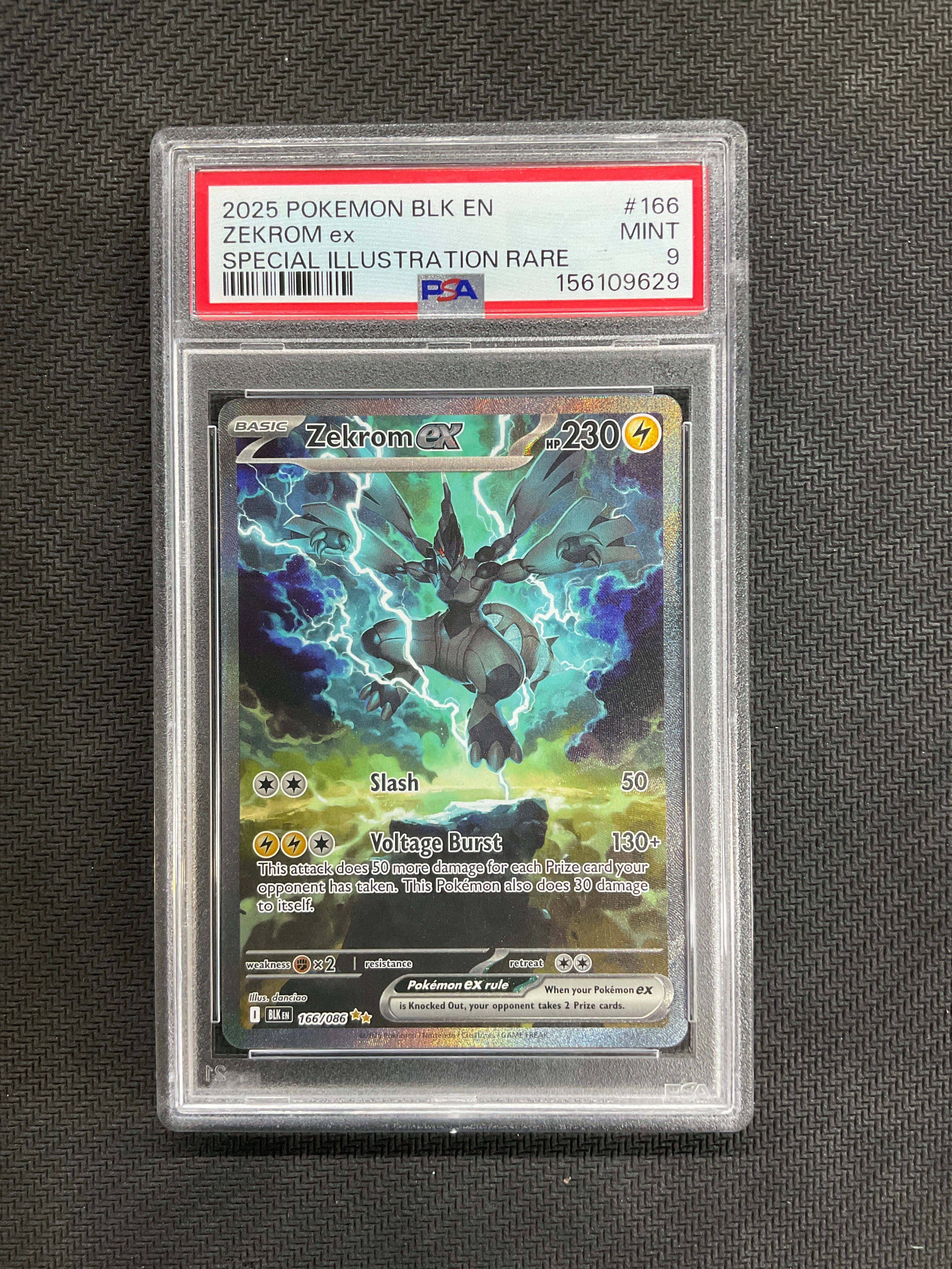2025 Pokemon Black Bolt Zekrom ex Special Illustration Rare #166 PSA 9