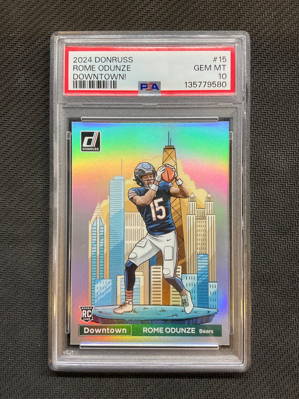 2024 Donruss Rome Odunze Downtown! Rookie PSA 10 Bears