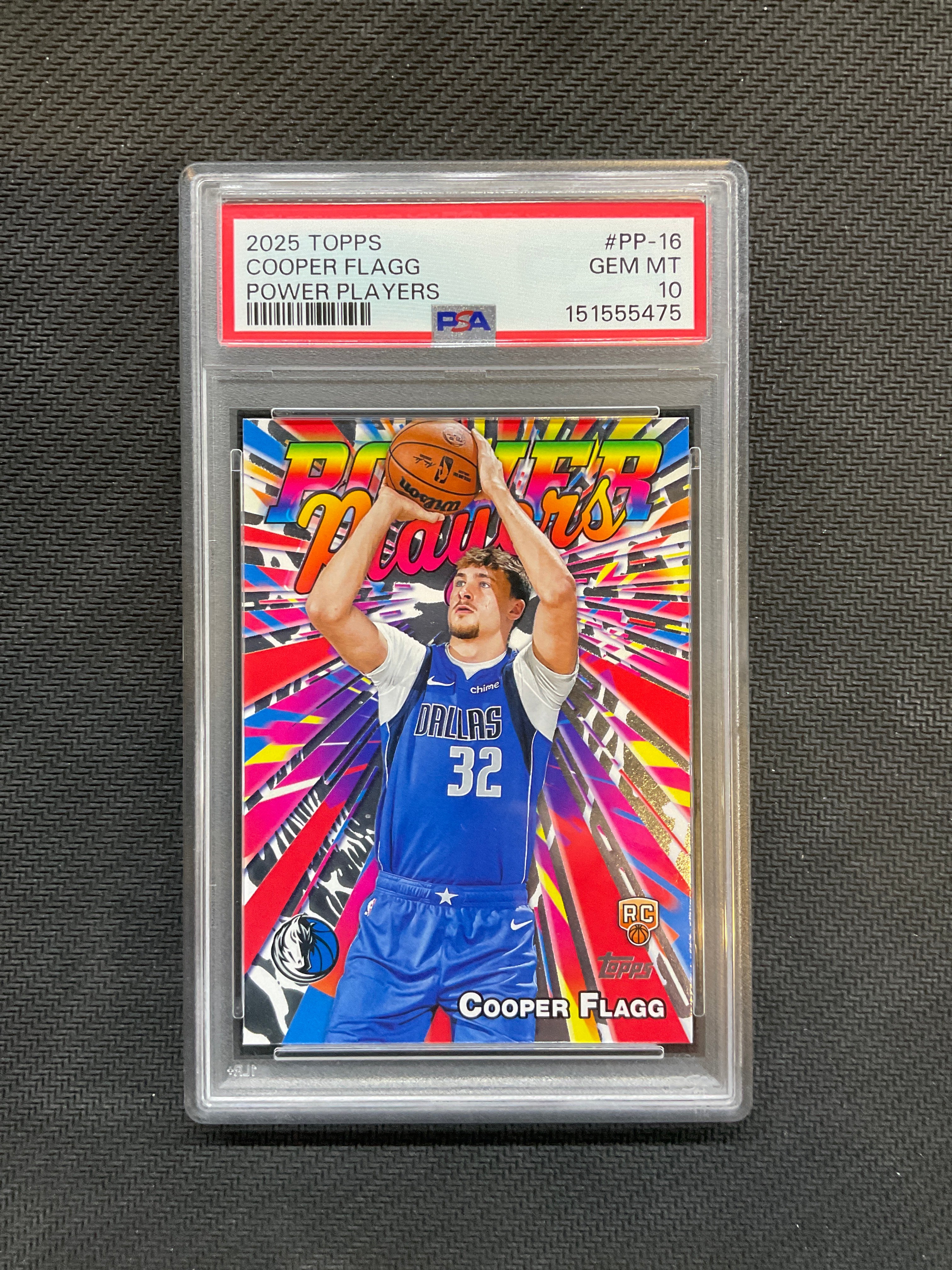 2025/26 Topps Cooper Flagg Power Players PSA 10 Mavs 475