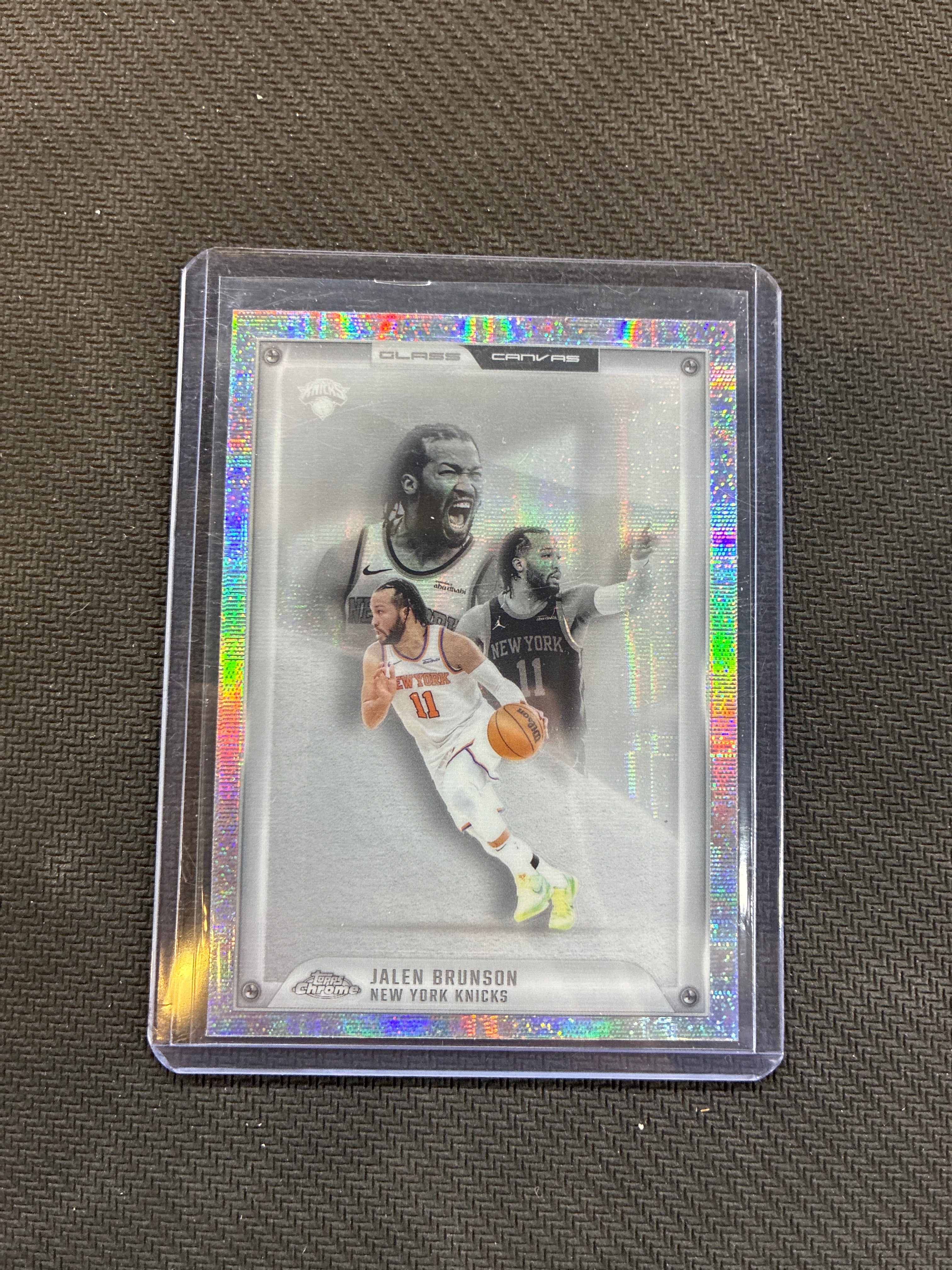2025 Topps Chrome NBA Jalen Brunson Glass Canvas Case Hit Knicks