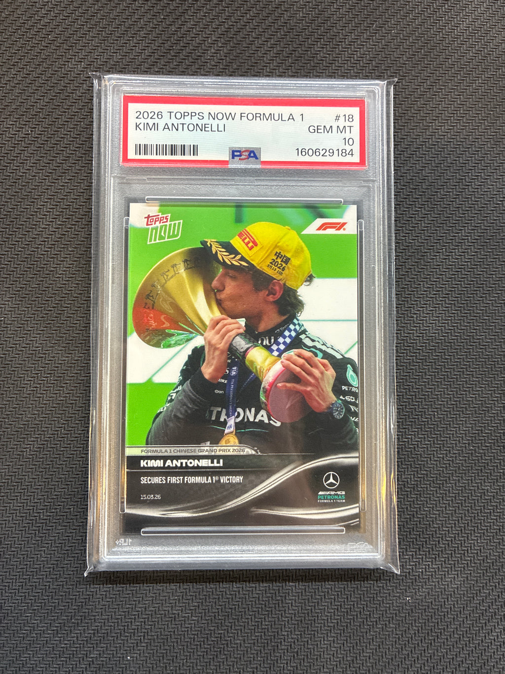 2026 Topps Now Formula 1 Kimi Antonelli #18 PSA 10 184