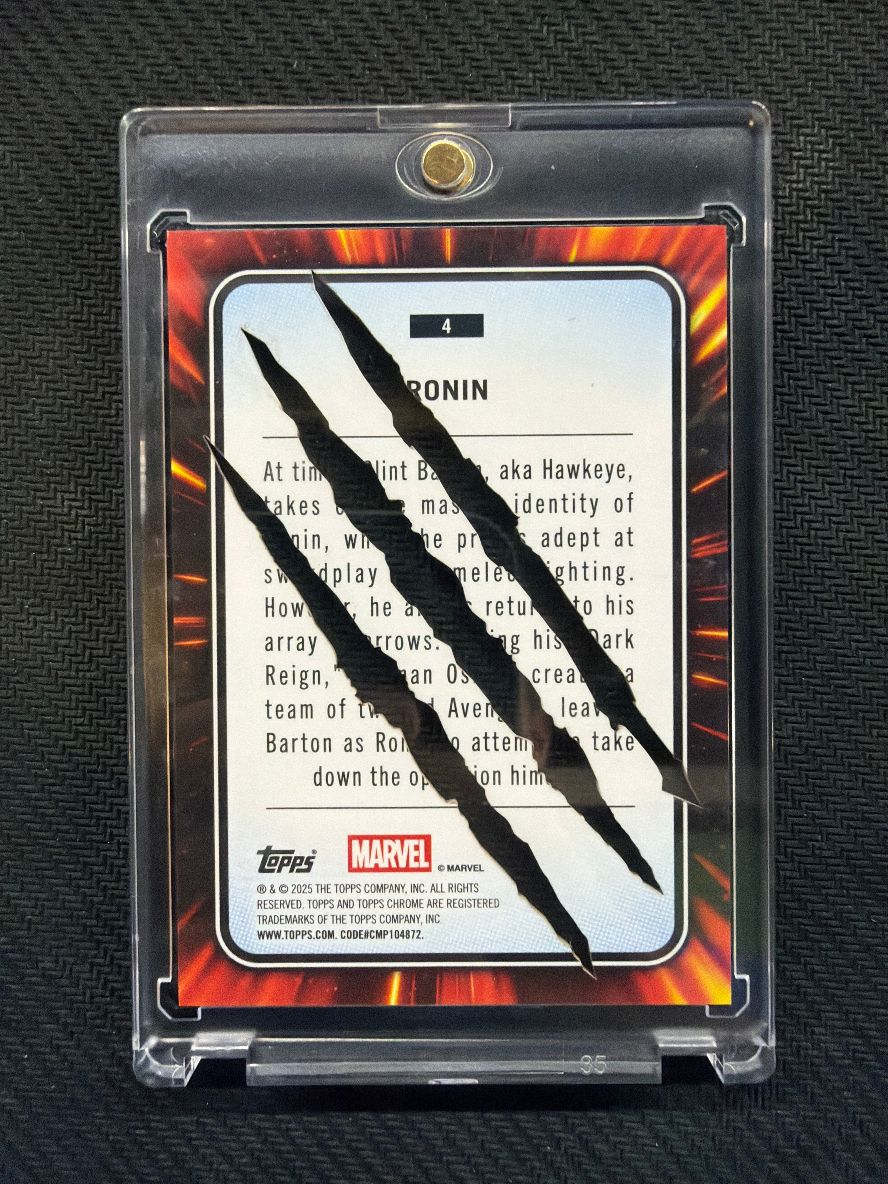 2025 Topps Chrome Marvel Ronin Black Claw /10