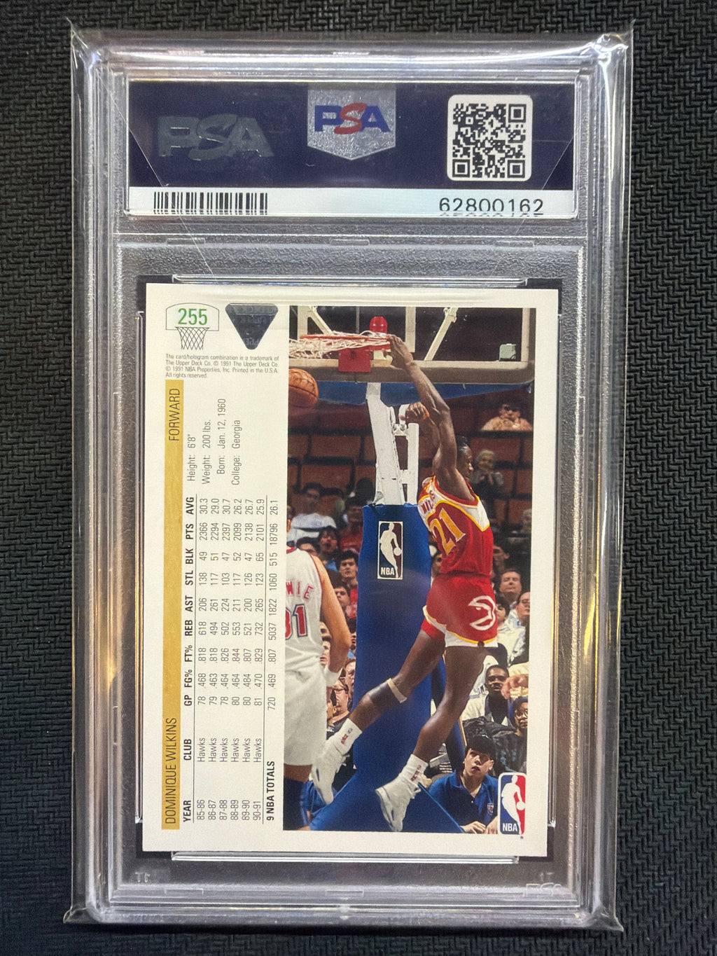1991 Upper Deck Dominique Wilkins #255 PSA 10 Hawks