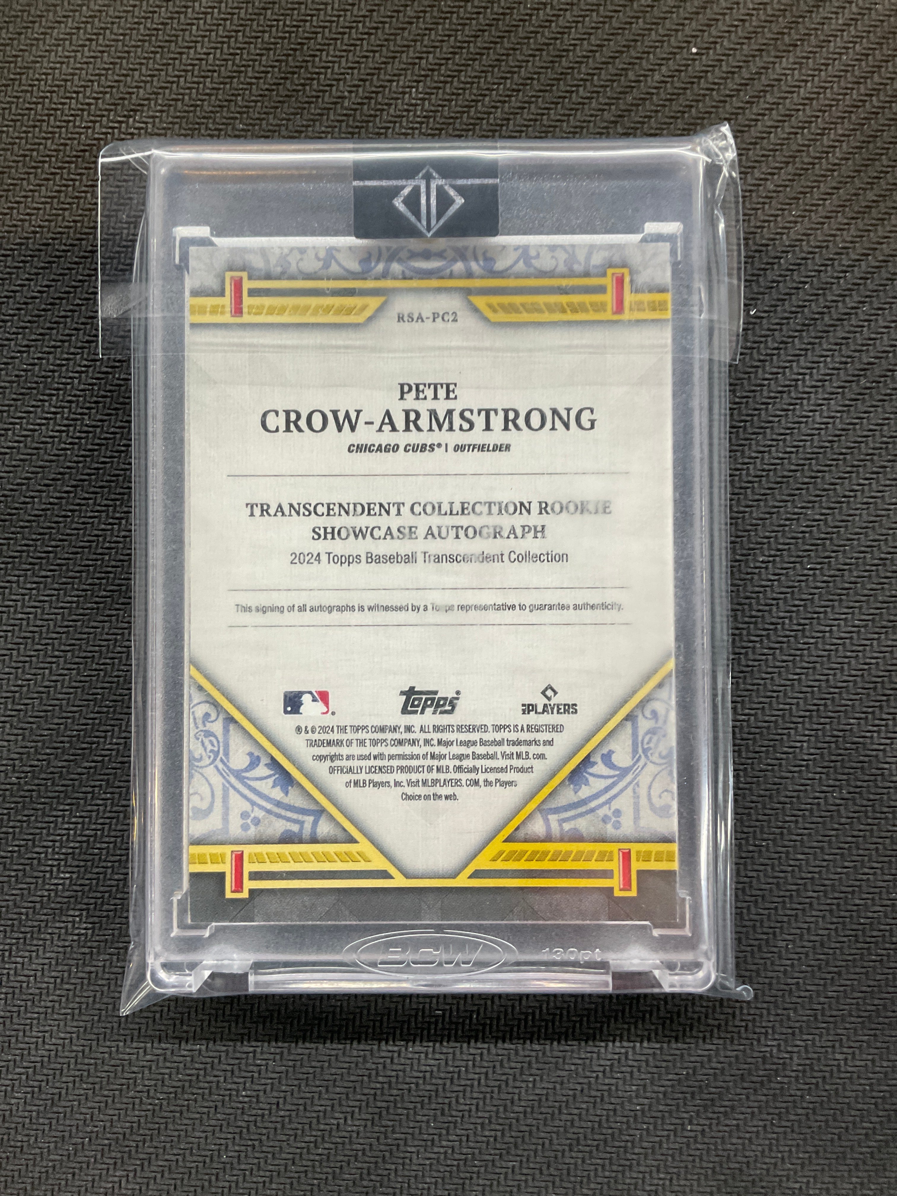 2024 Topps Transcendent Pete Crow-Armstrong Rookie Auto /10 Cubs