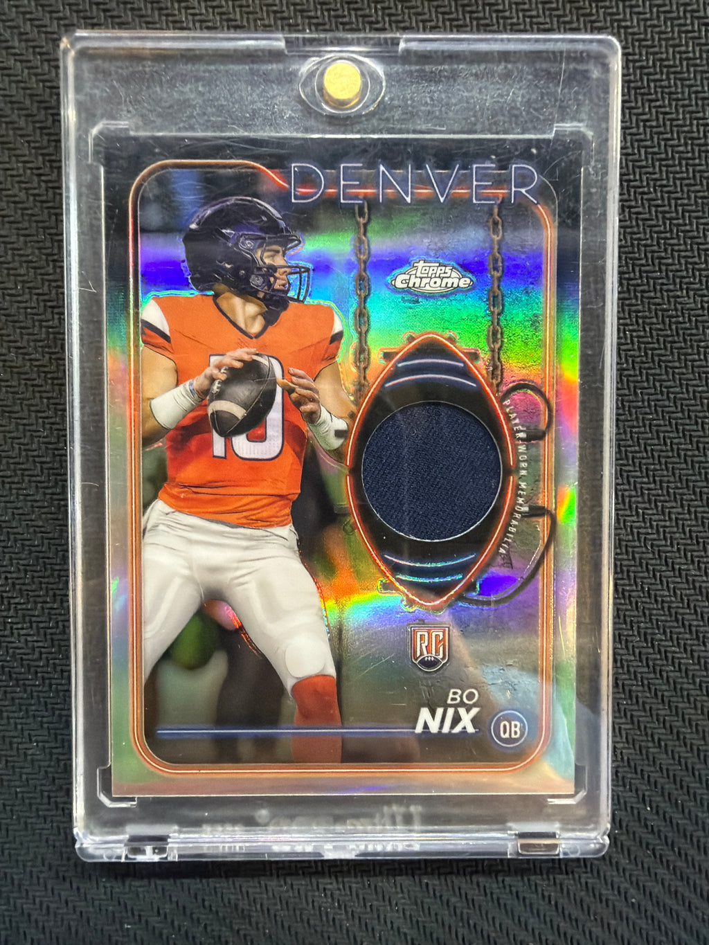 2024 Topps Chrome Bo Nix Rookie Relic #CRR-BN Broncos