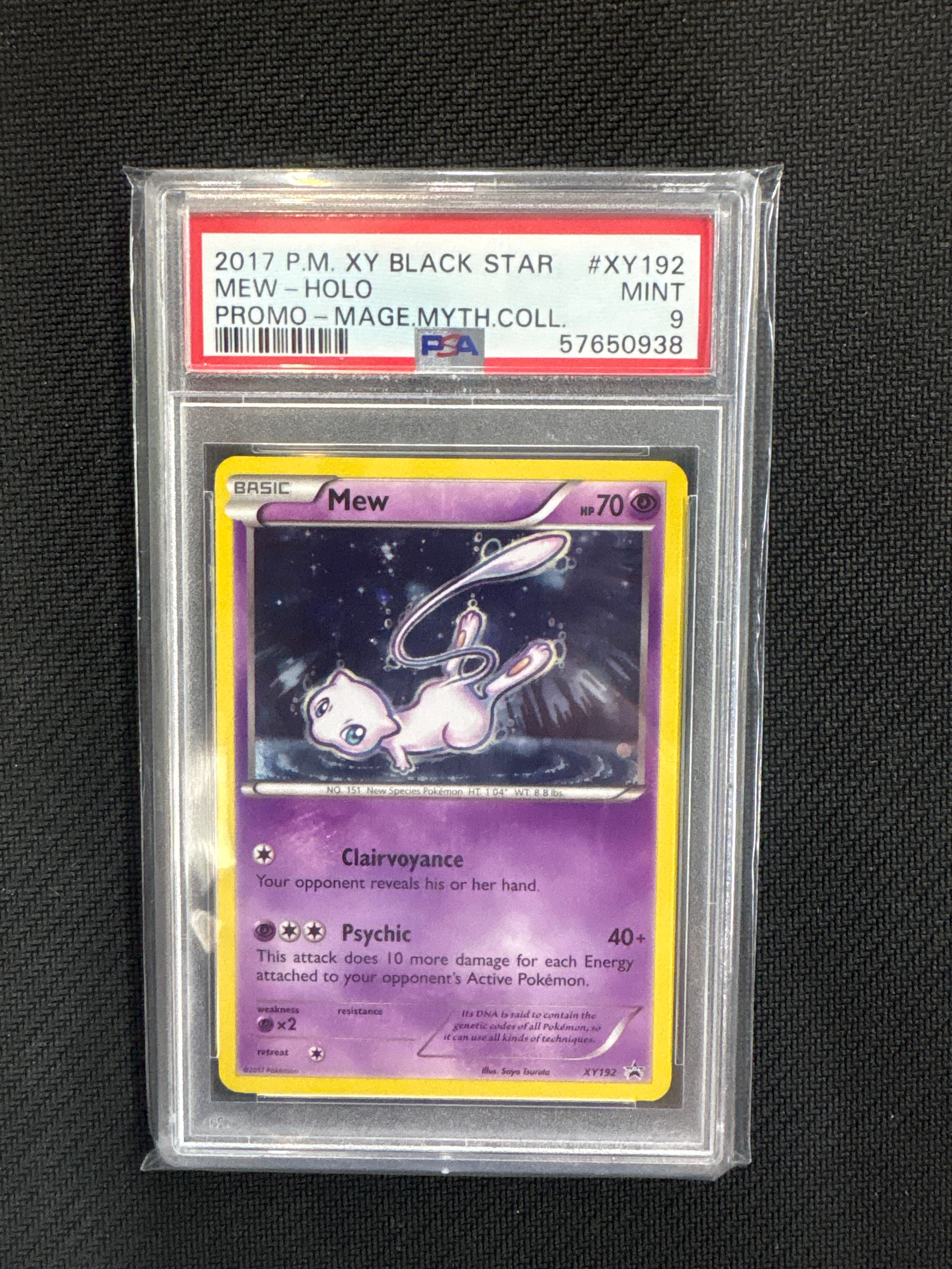 2017 Mew Holo XY192 PSA 9