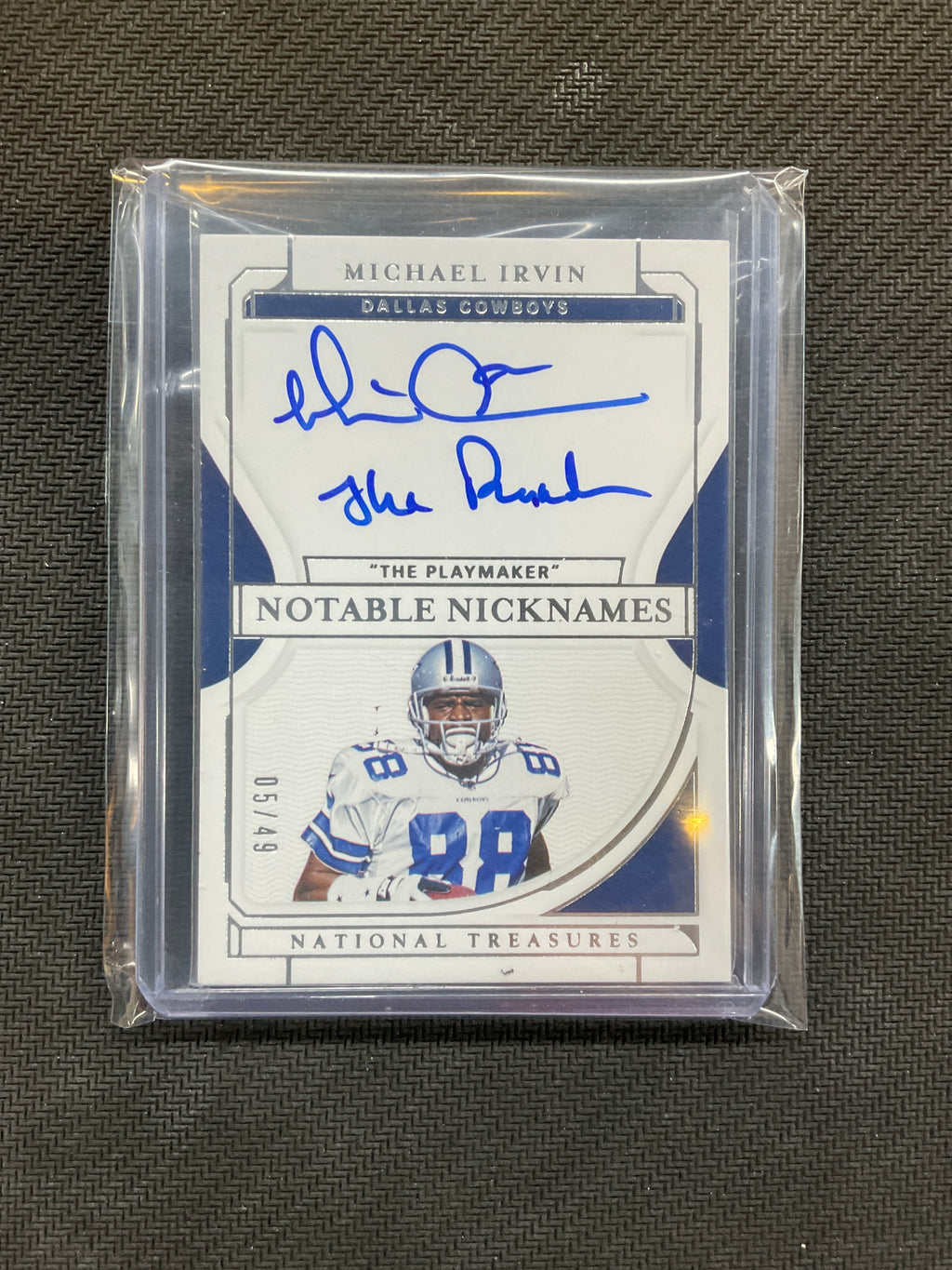 2021 National Treasures Michael Irvin The Playmakers Auto /49 Cowboys