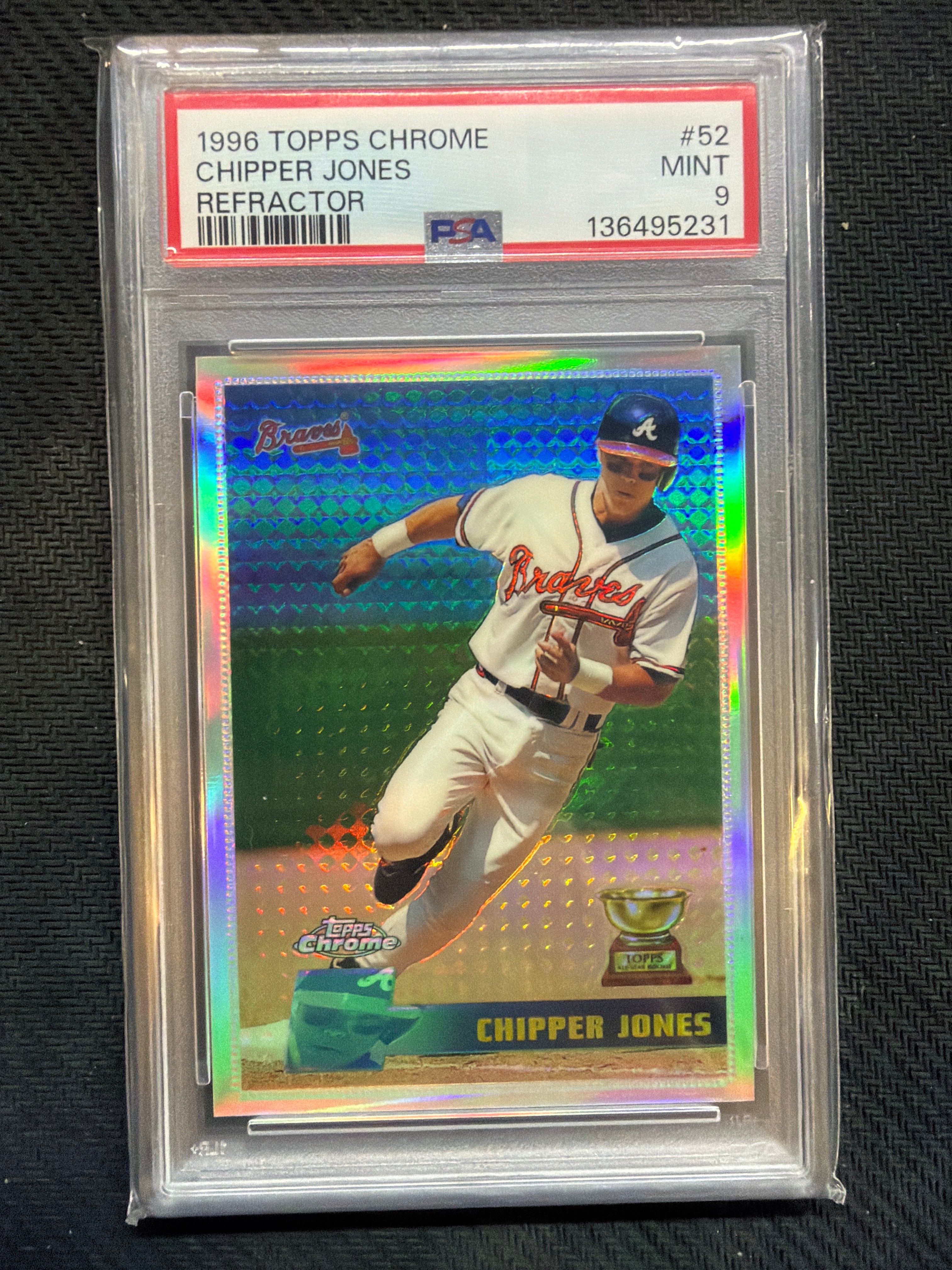 1996 Topps Chrome Chipper Jones Refractor #52 PSA 9 231