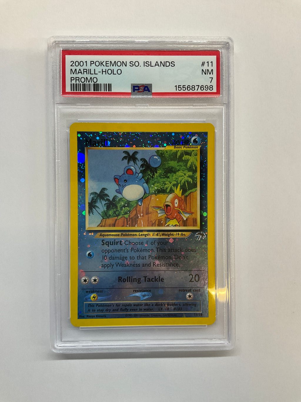 2001 Marill Holo 11 PSA 7