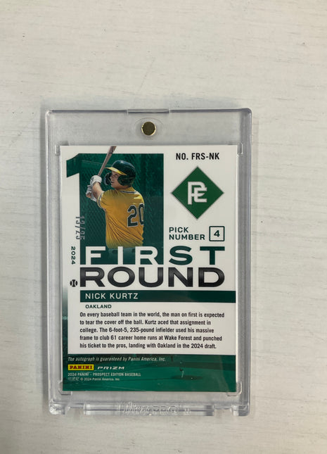 2024 Prospect Nick Kurtz First Round Auto /25