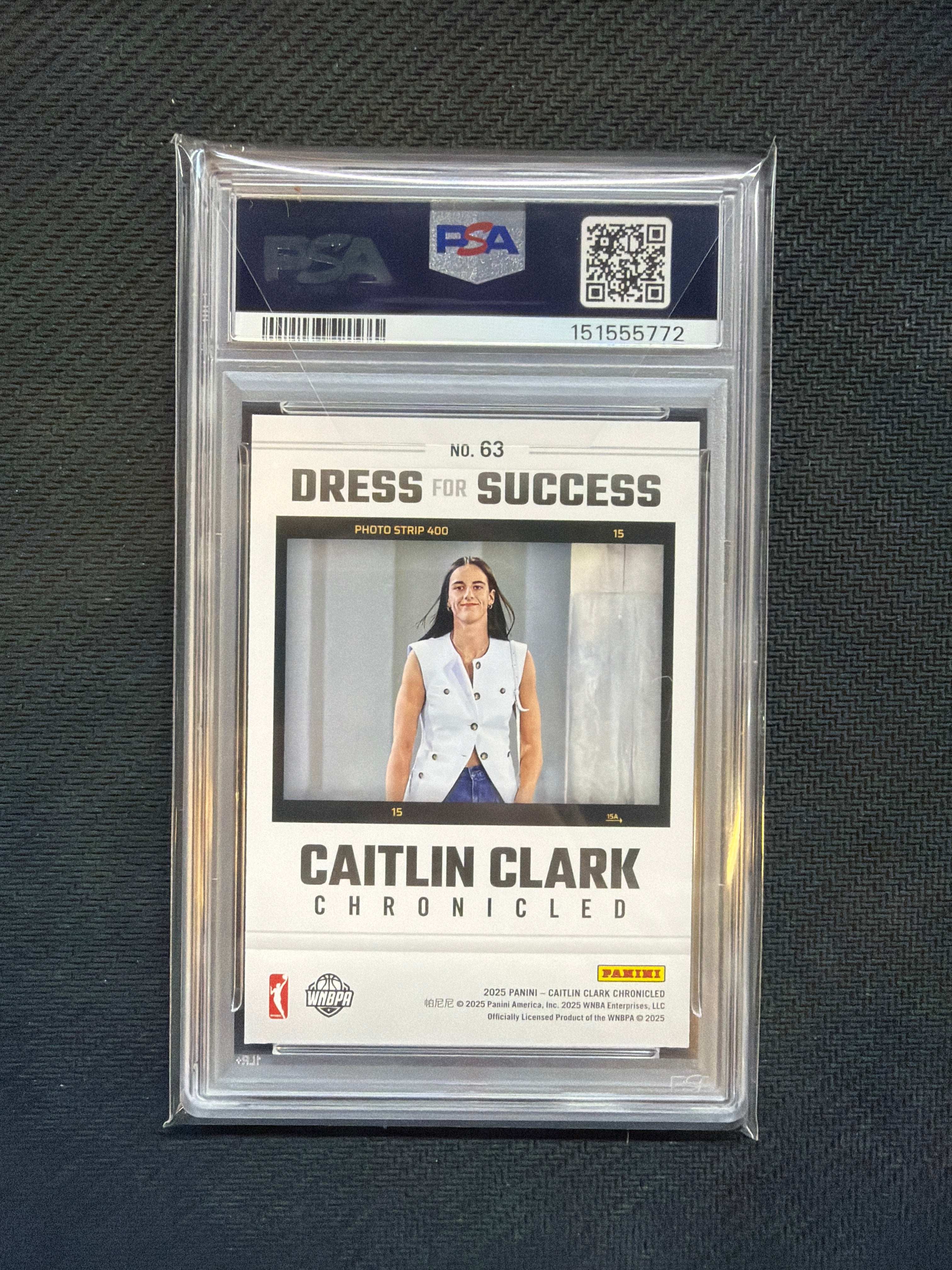 2025 Caitlin Clark Chronicled Caitlin Clark Dress For Success PSA 8 772