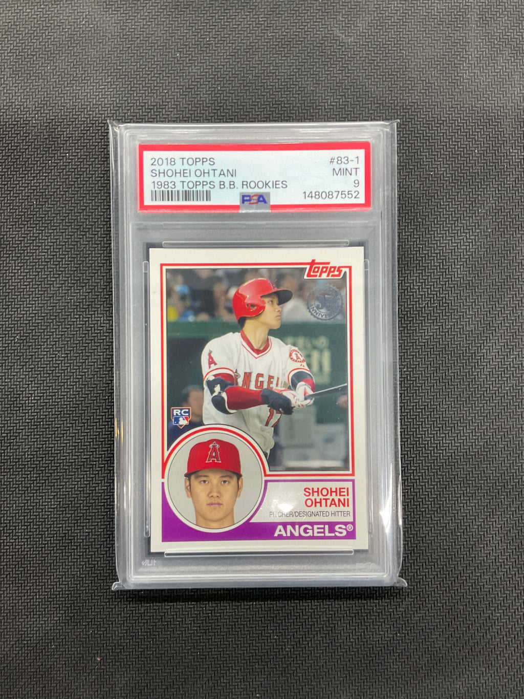 2018 Topps Shohei Ohtani Rookie 83 PSA 9 Angels 552