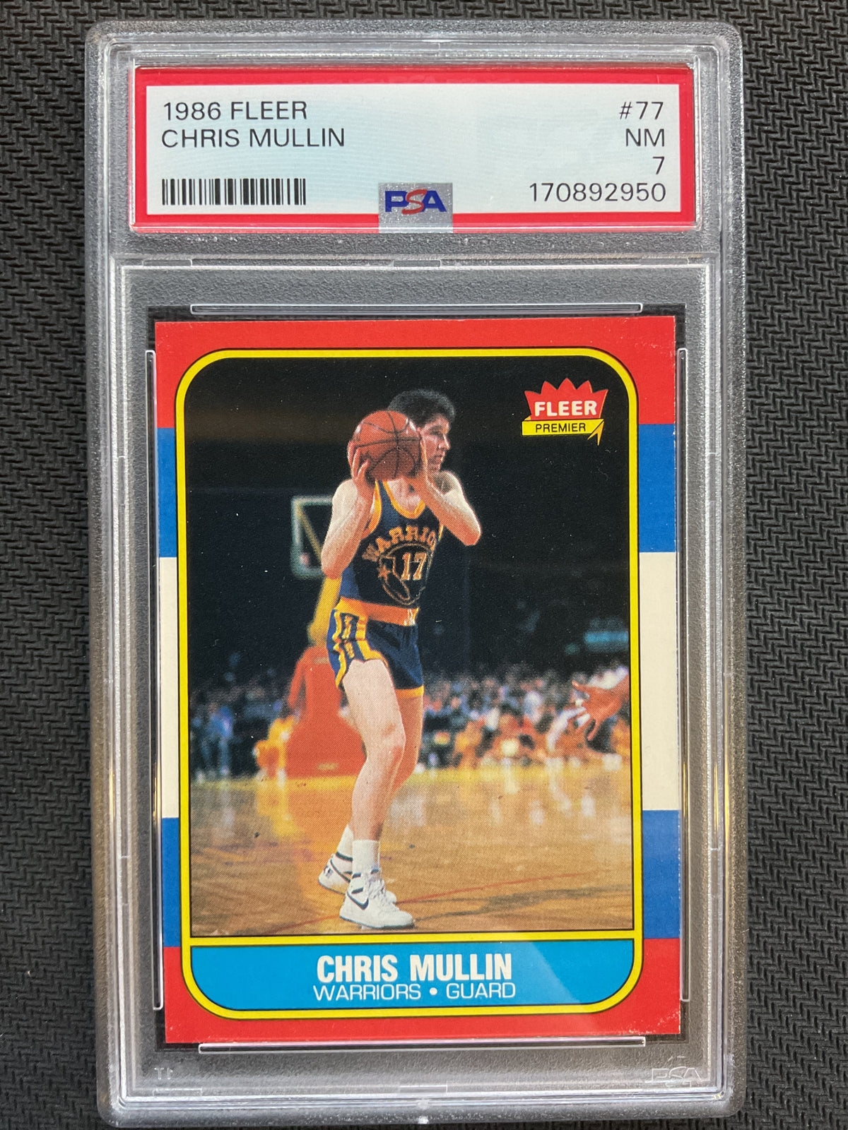 1986 Fleer #77 Chris Mullin PSA 8