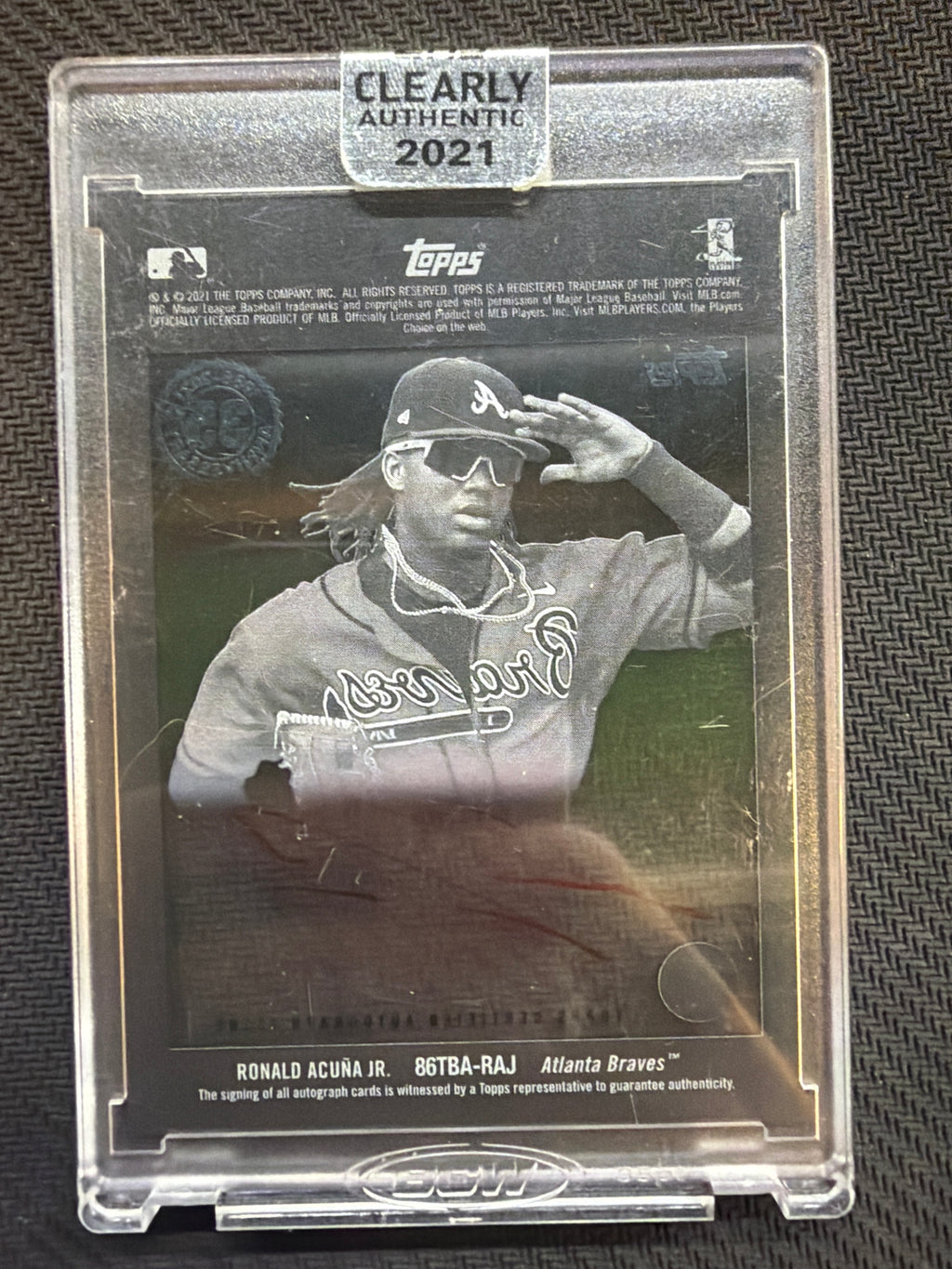 2021 Topps Clearly Authentic Ronald Acuna Jr Auto Braves