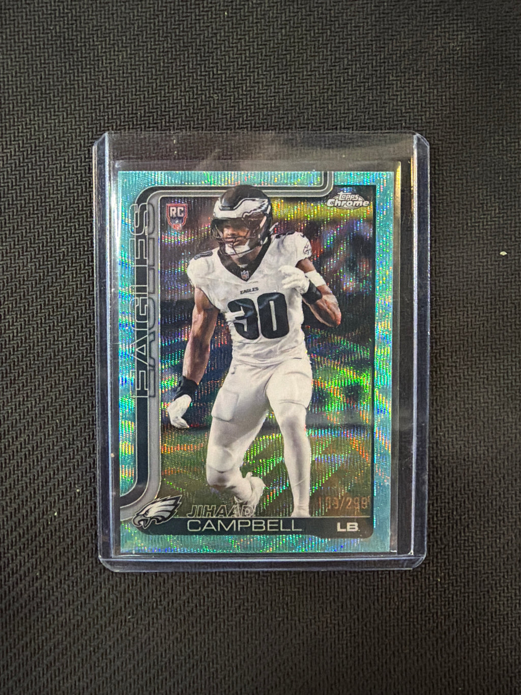 2025 Topps Chrome Jihaad Campbell Rookie /299 Aqua Wave