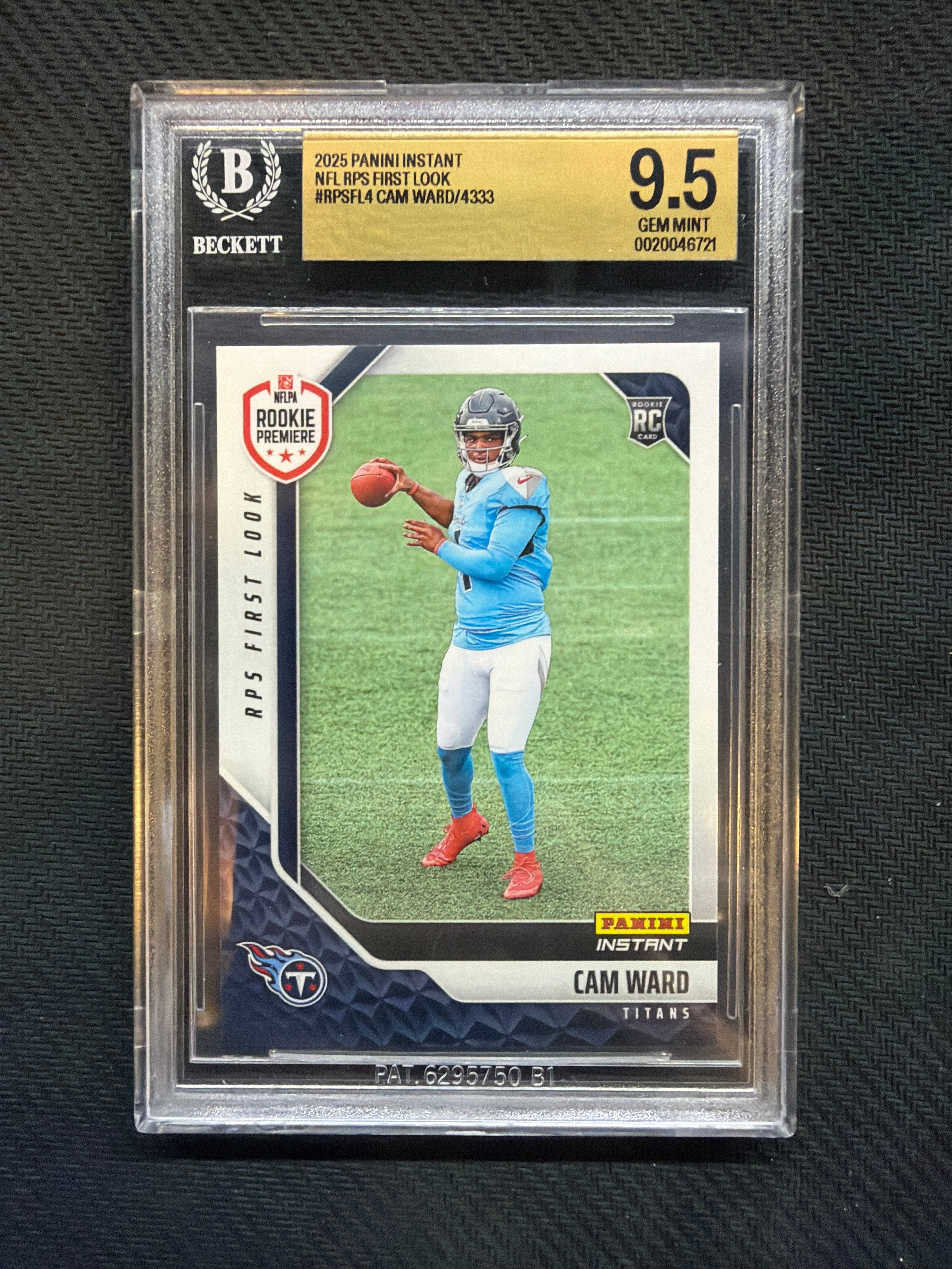 2025 Panini Instant Cam Ward Rookie BGS 9.5 Titans 721