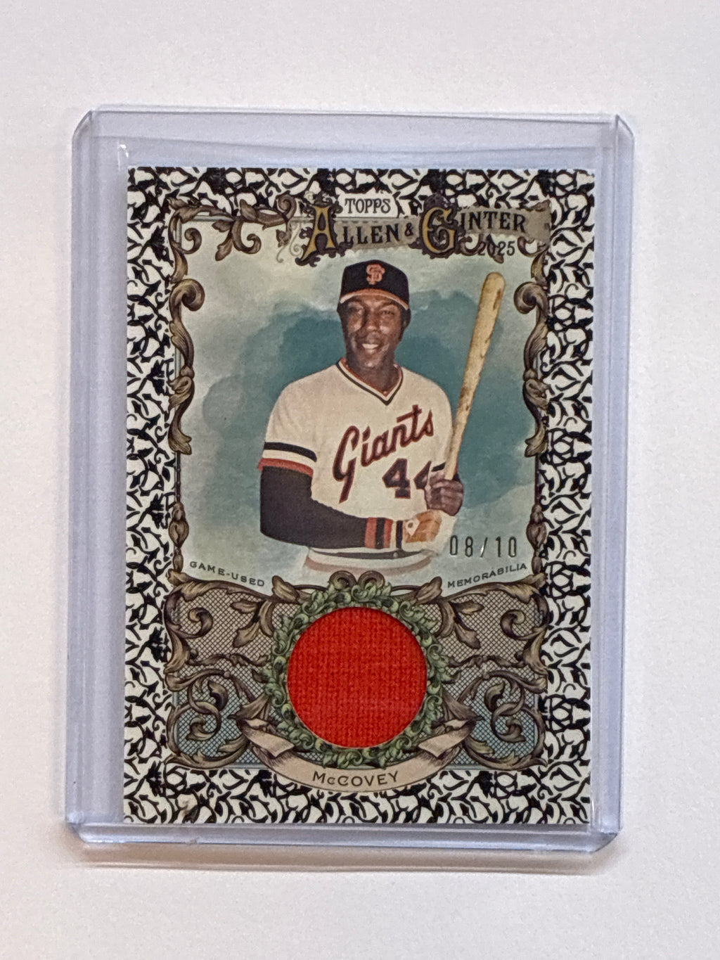 2025 Allen & Ginter Willie McCovey Black Refractor Patch /10 Giants