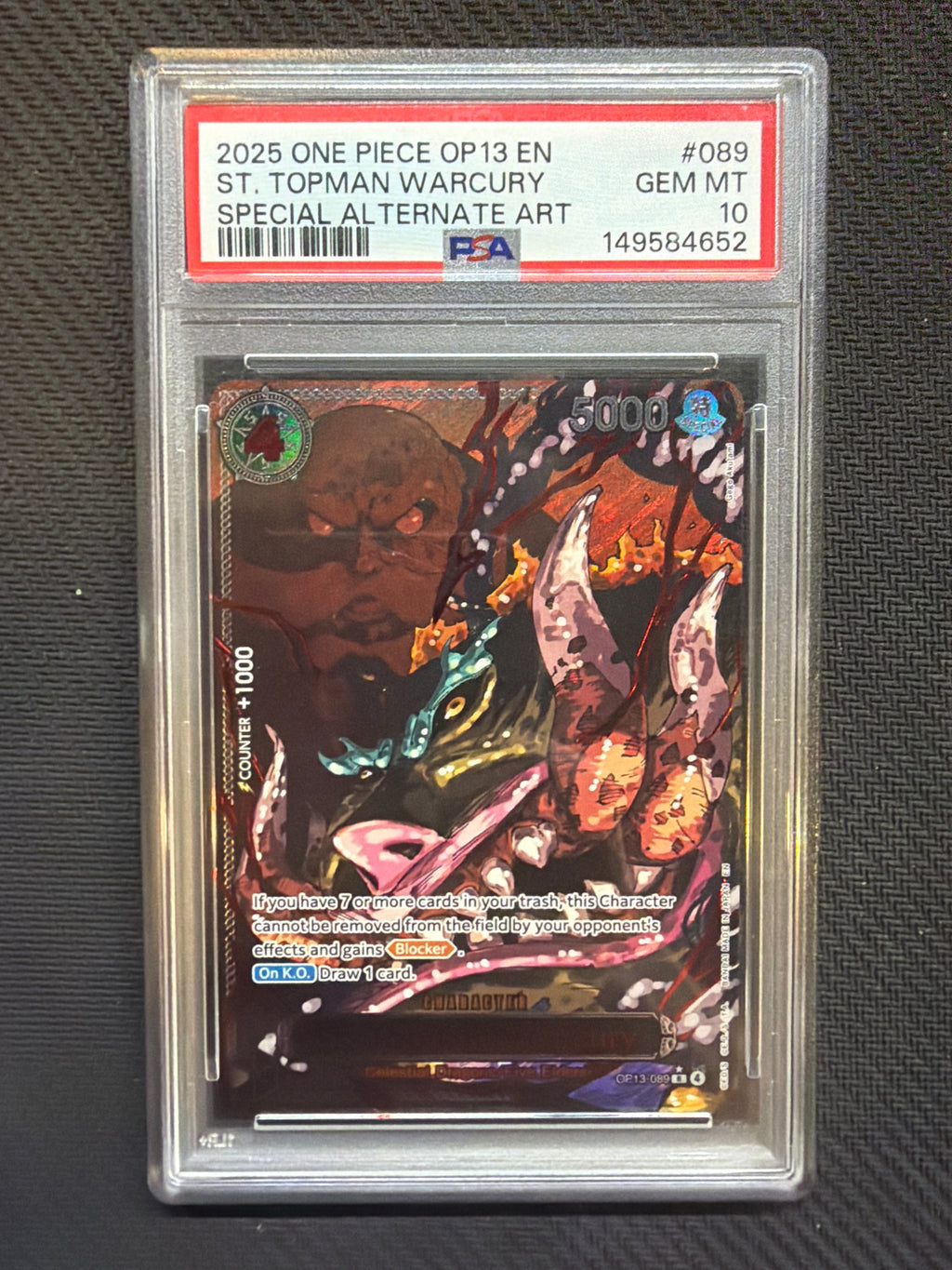 2025 One Piece OP13 Red Parallel Five Elders ENGLISH (Demon God Pack) Sequential PSA 10