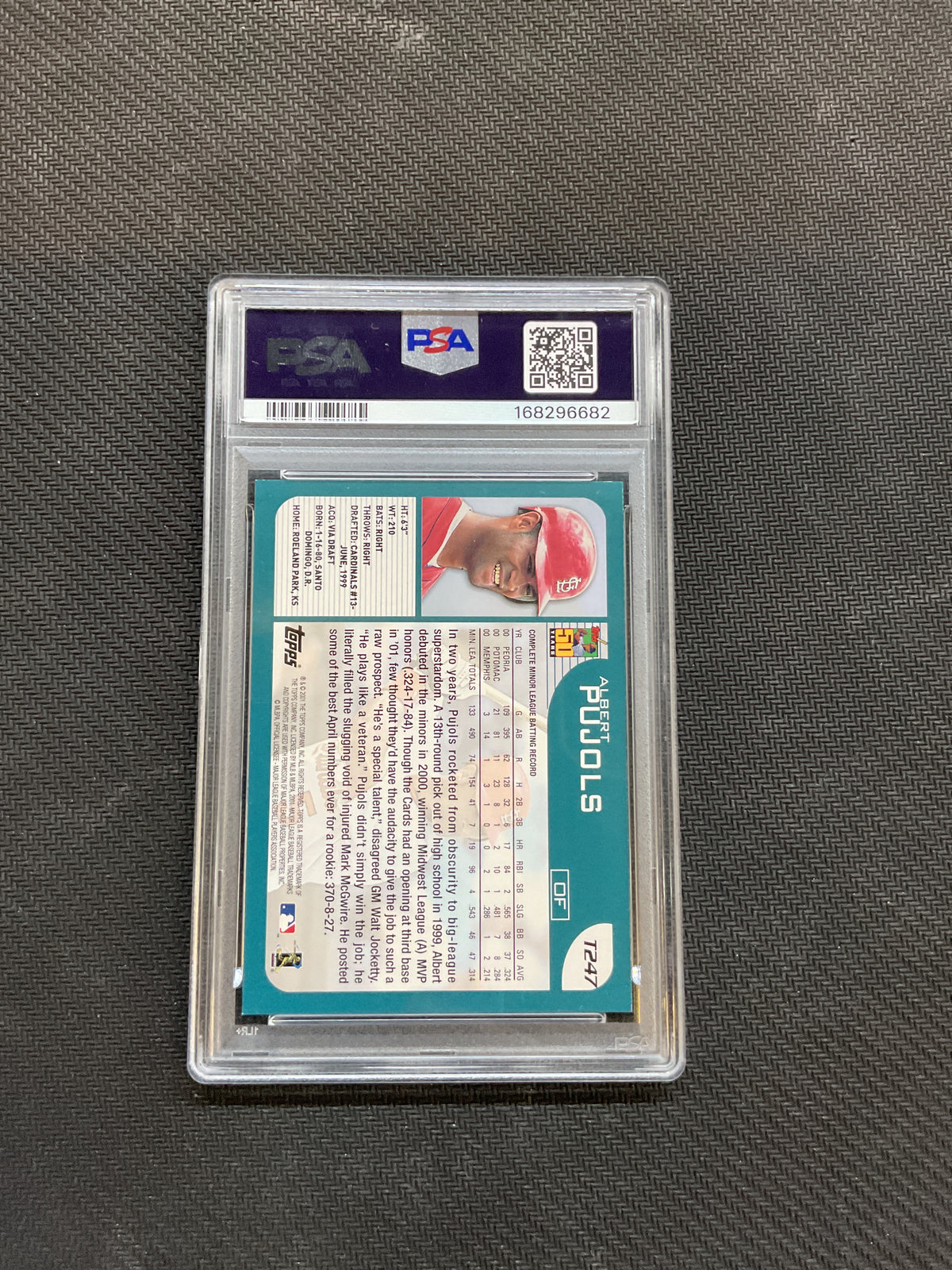2001 Topps Traded Albert Pujols Rookie PSA 8 Cardinals