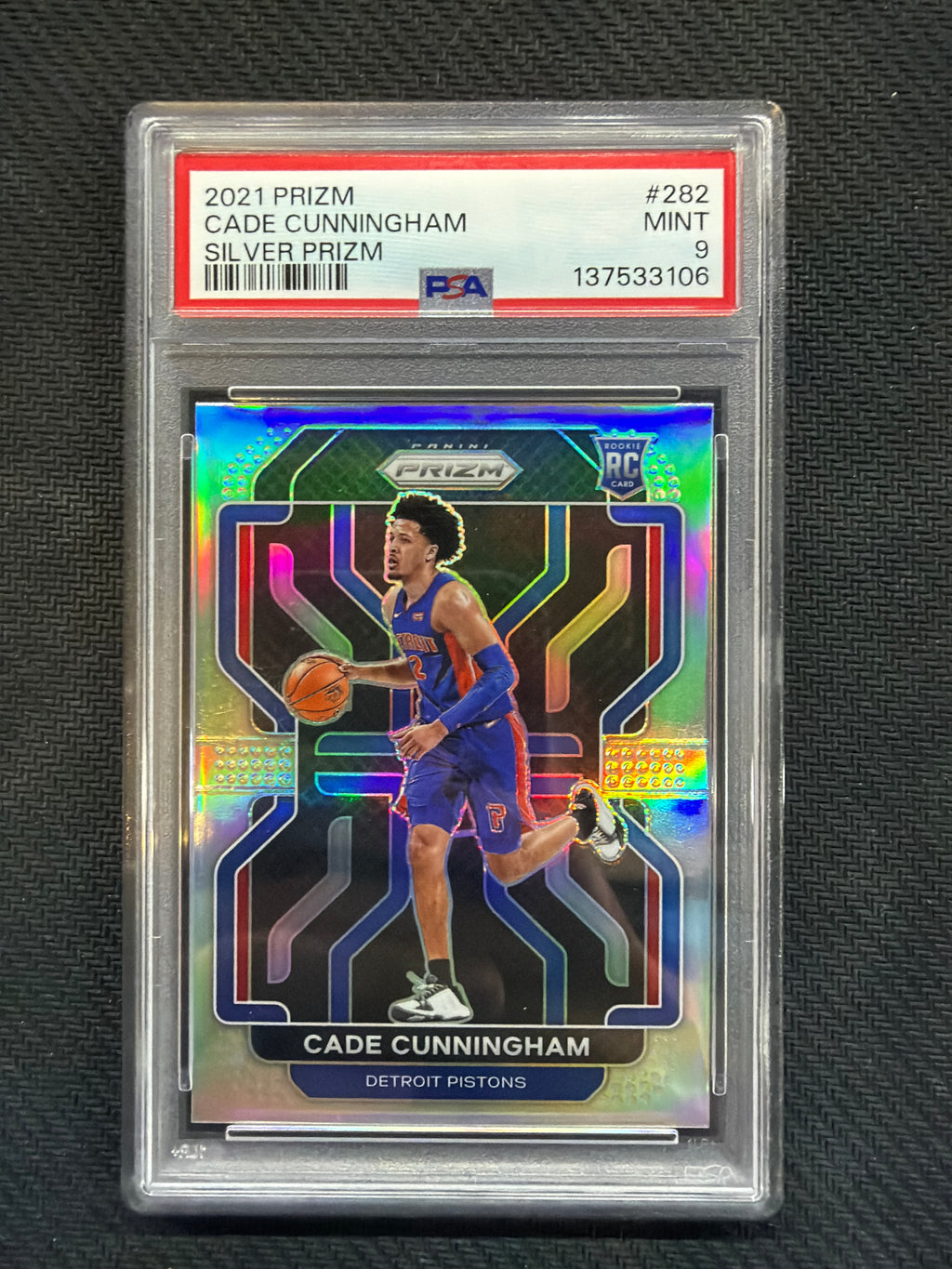 2021 Prizm Cade Cunningham #282 Rookie PSA 9 Silver Pistons