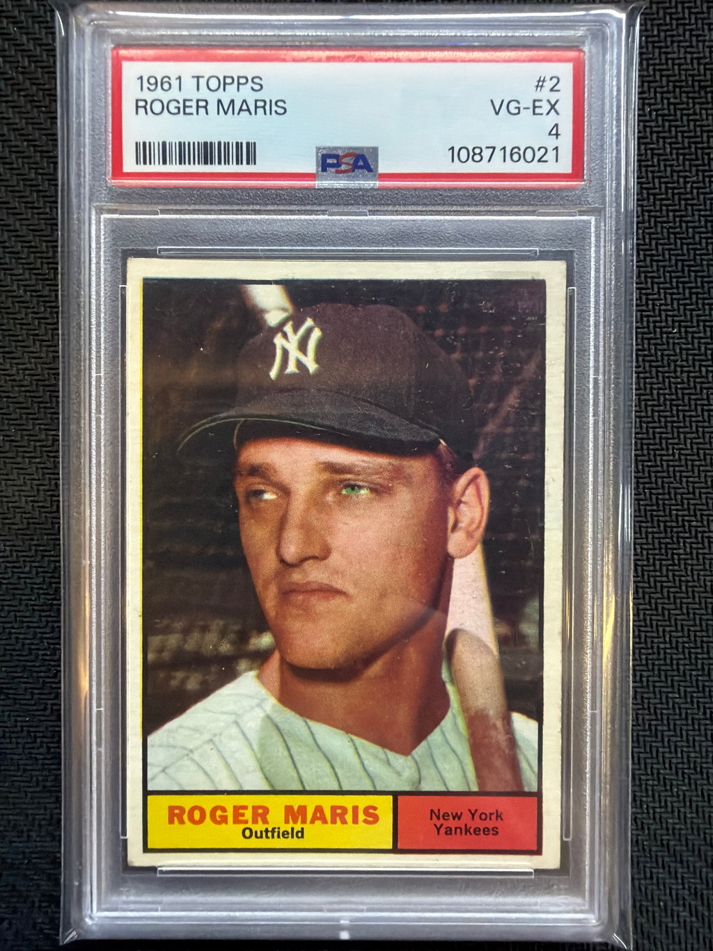 1961 Topps Roger Maris #2 PSA 4 Yankees 021