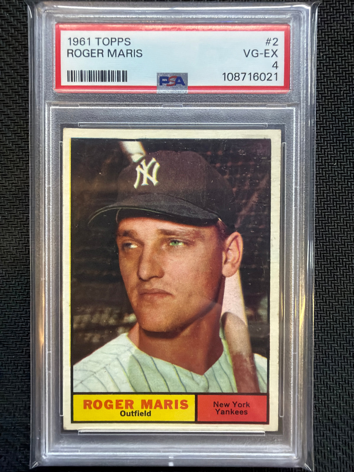 1961 Topps Roger Maris #2 PSA 4 Yankees 021
