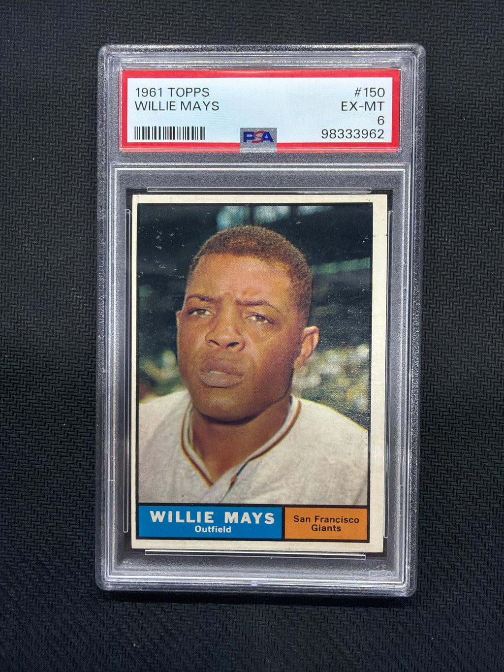 1961 Topps Willie Mays PSA 6 Giants