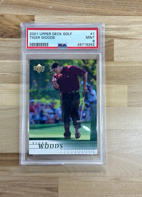 2001 Upper Deck Tiger Woods Rookie PSA 9