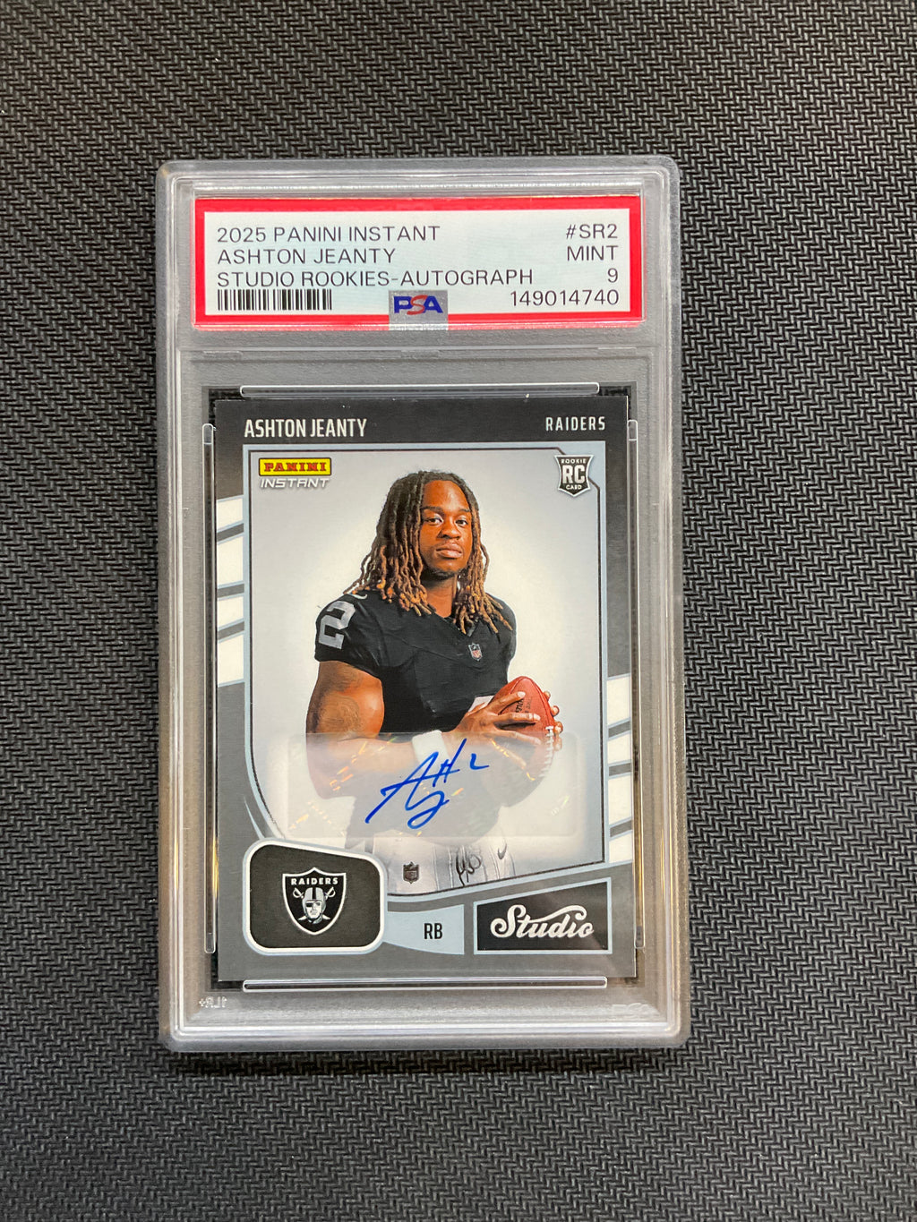 2025 Panini Instant Ashton Jeanty Rookie Auto PSA 9 740