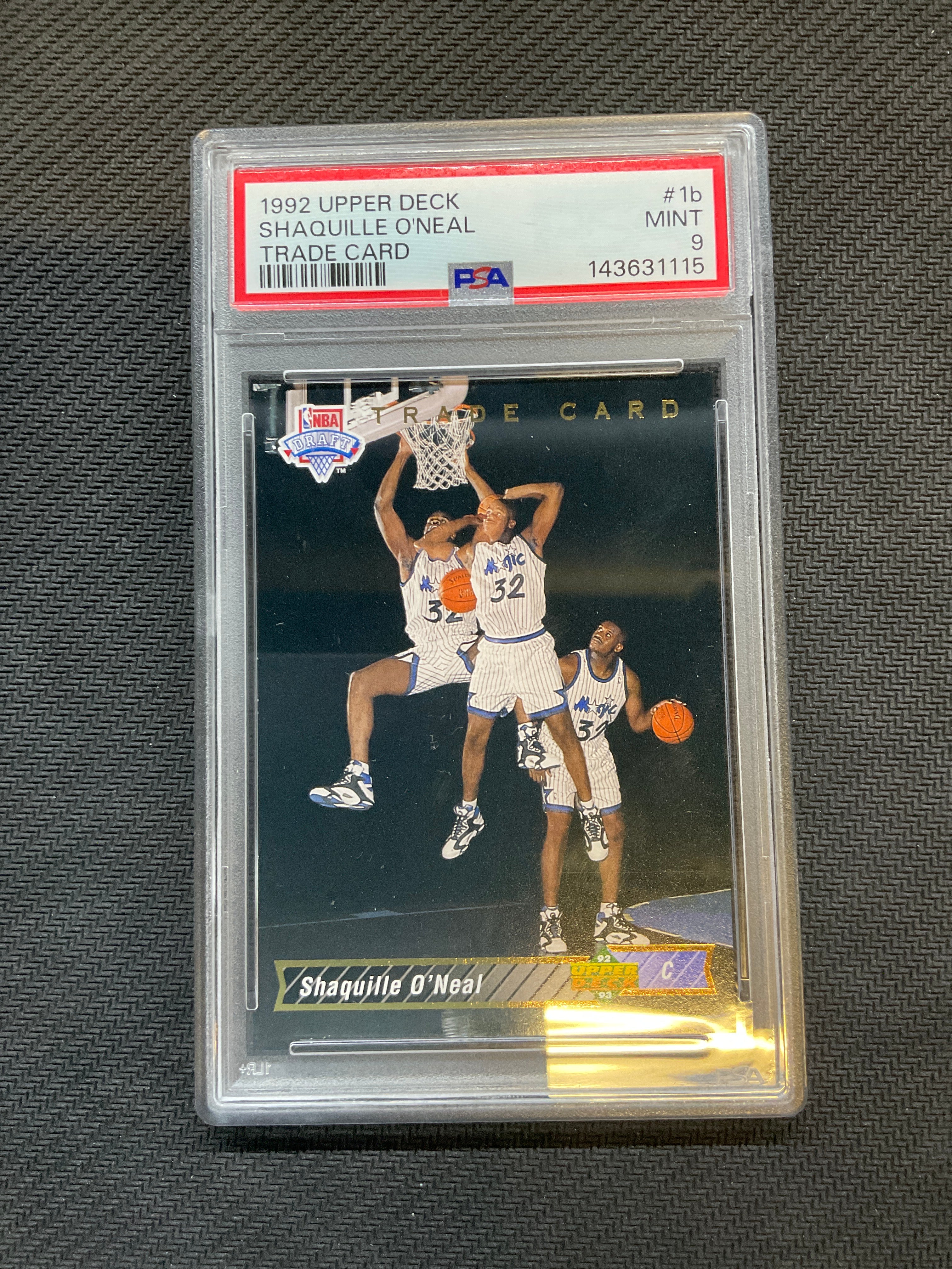 1992 Upper Deck Shaquille O'Neal Trade Card PSA 9 116