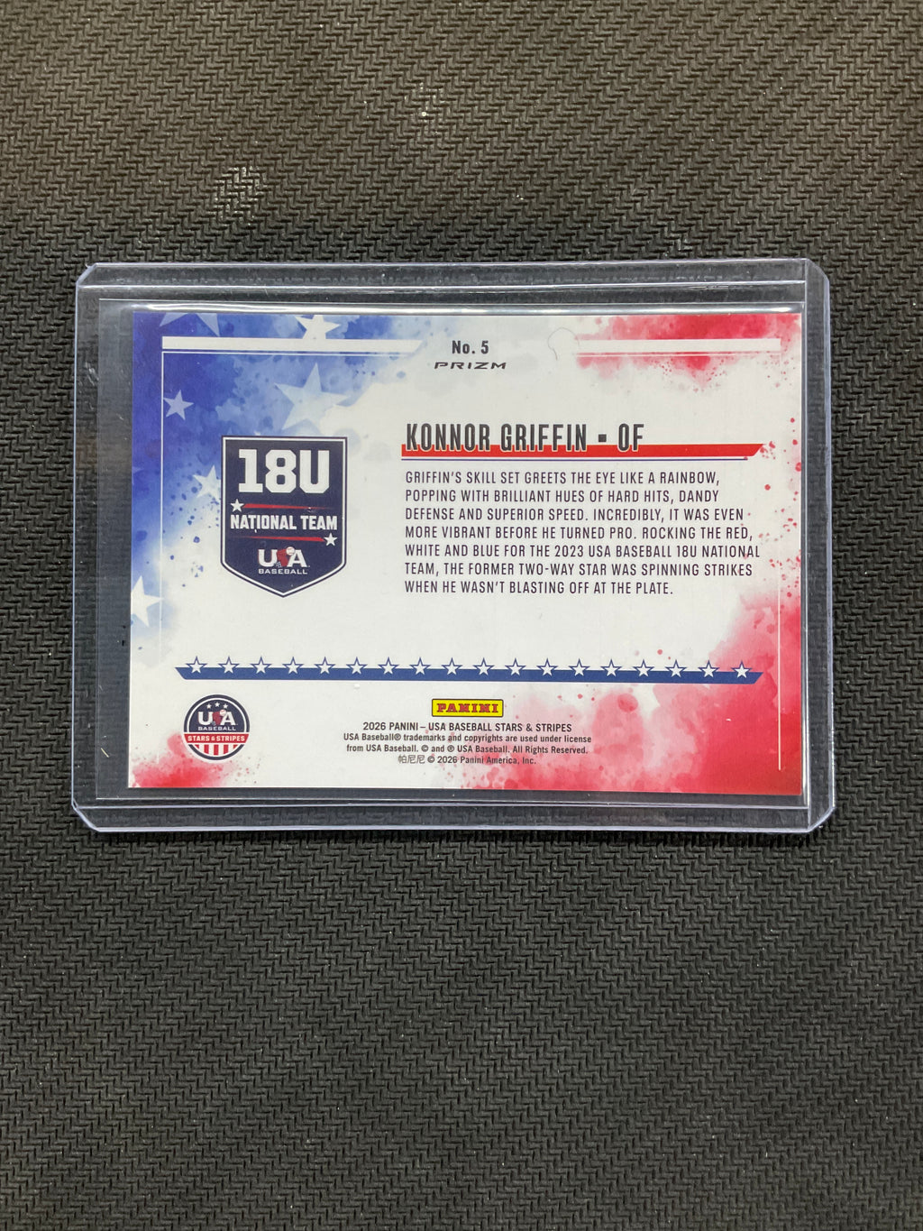 2026 Panini USA Stars & Stripes Konnor Griffin Color Blast