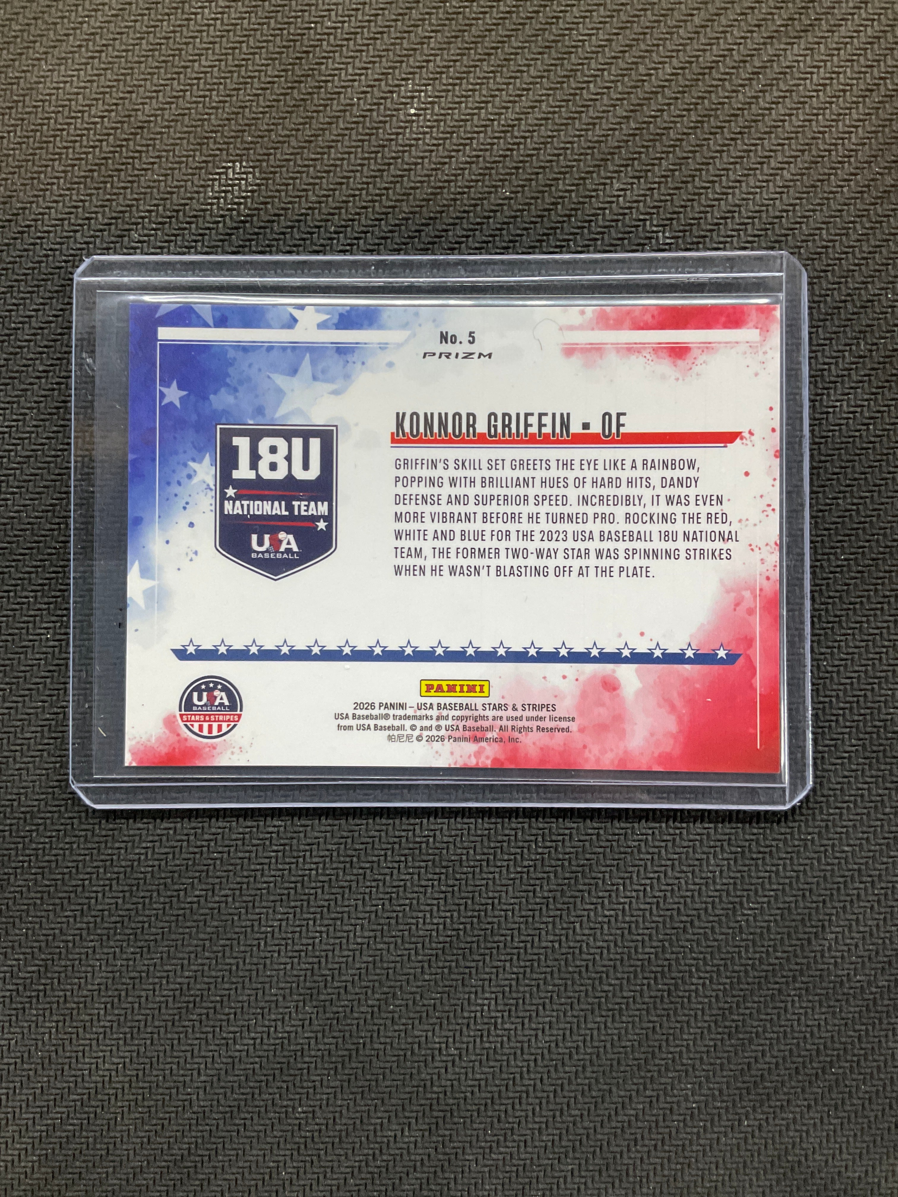 2026 Panini USA Stars & Stripes Konnor Griffin Color Blast