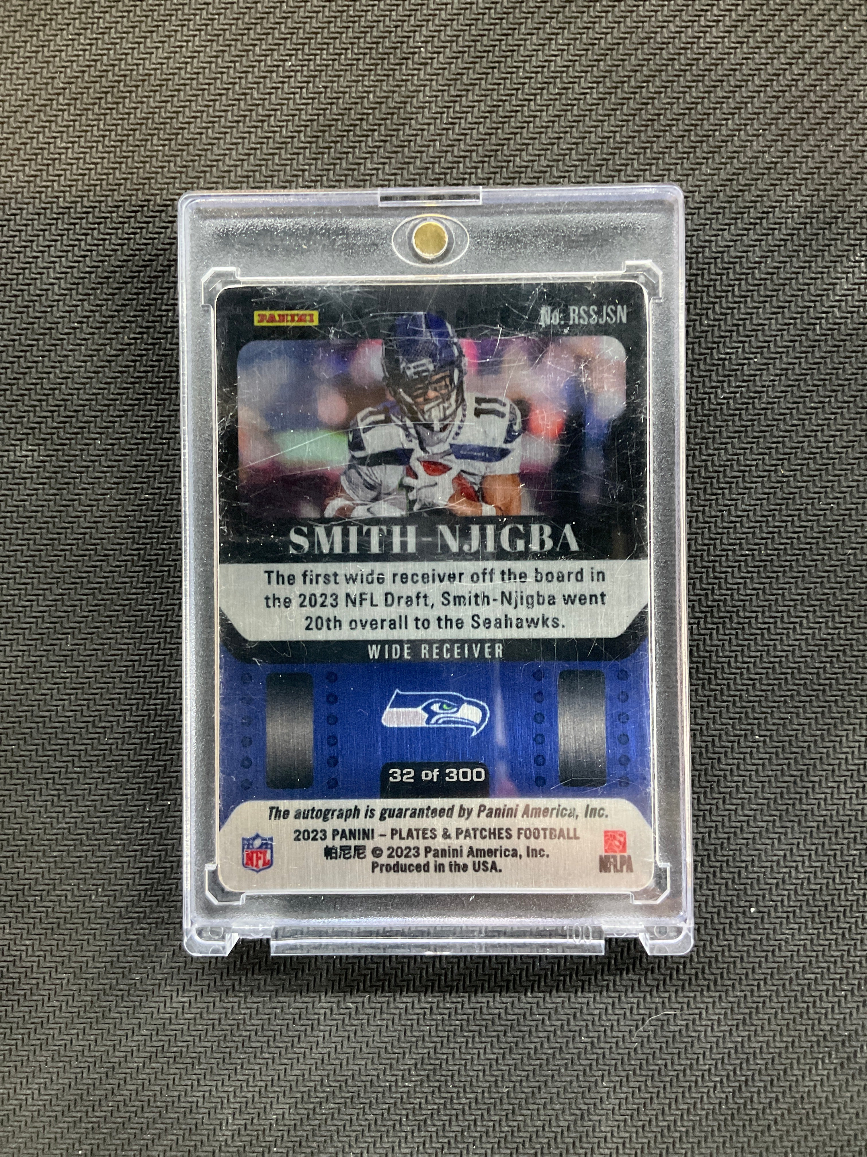 2023 Plates & Patches Jaxon Smith-Njigba Rookie Auto /300 Seahawks