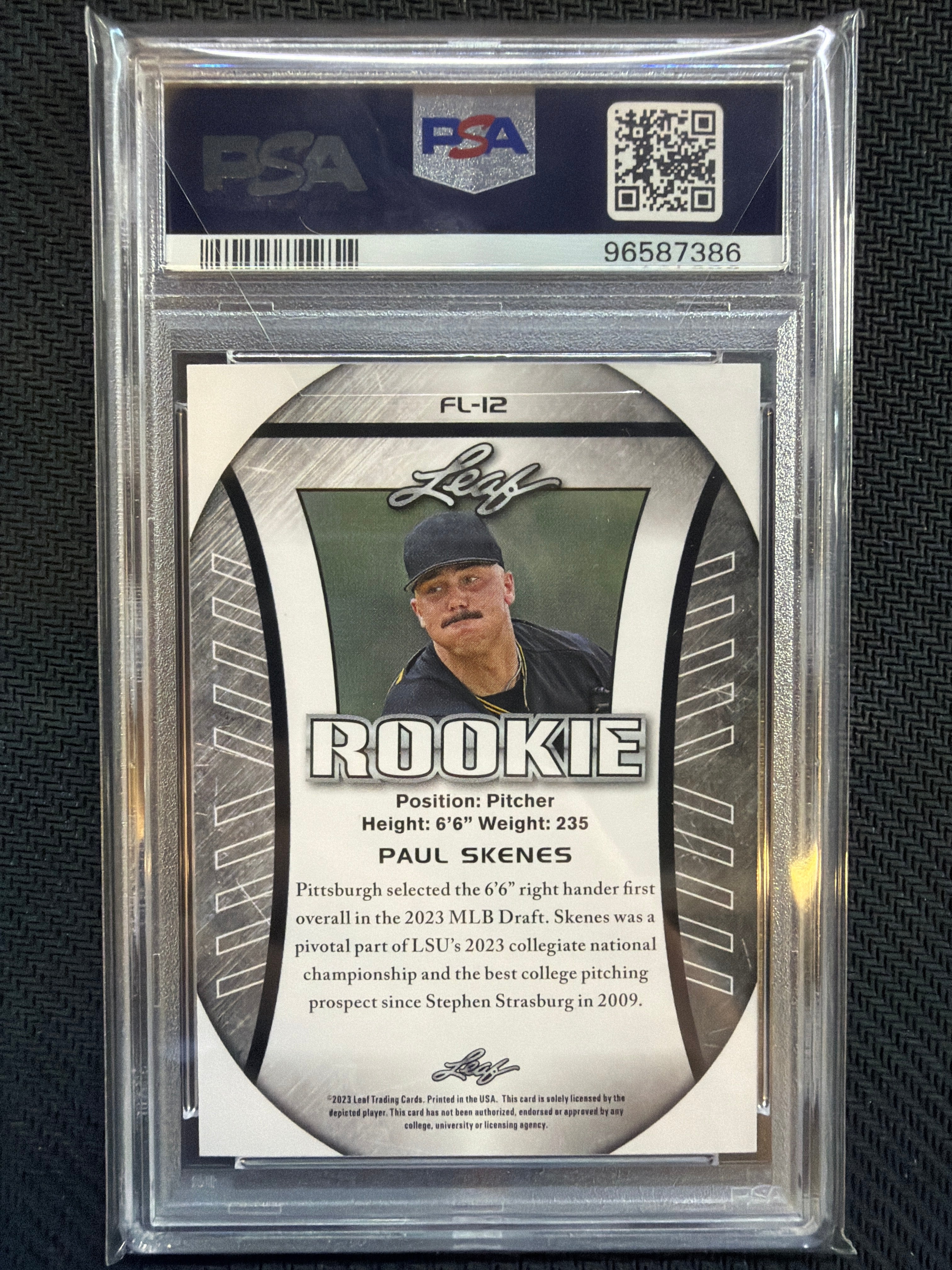 2023 Leaf Special Release Paul Skenes Rookie Flag #FL12 PSA 9