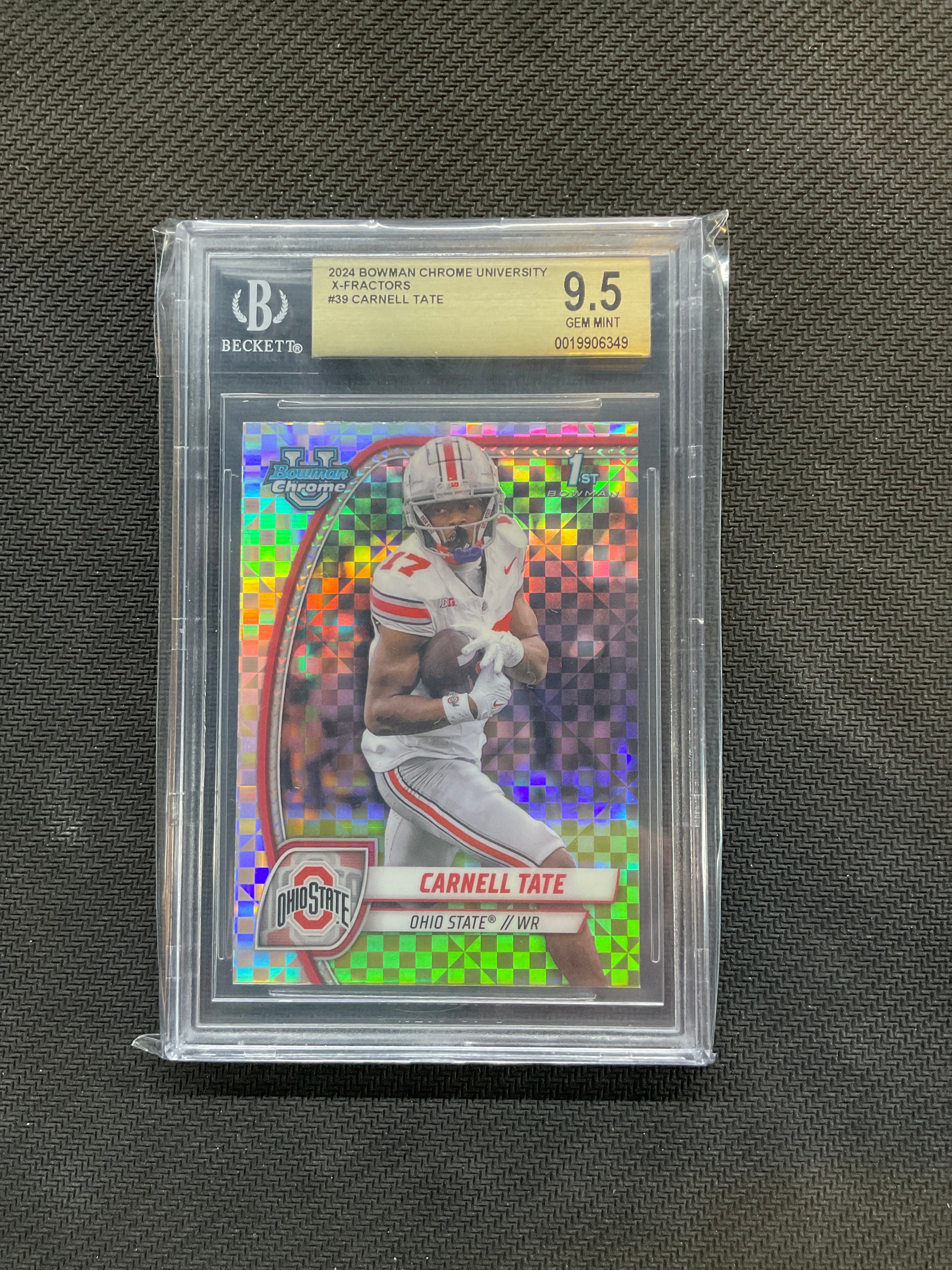 2024 Bowman U Carnell Tate X-Fractor BGS 9.5 Titans