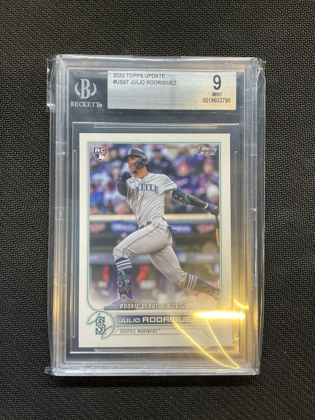 2022 Topps Update Julio Rodriguez Rookie BGS 9