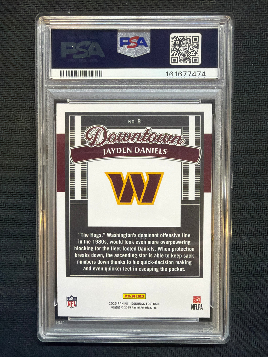 2025 Donruss Jayden Daniels Downtown! Horizontal PSA 10 474