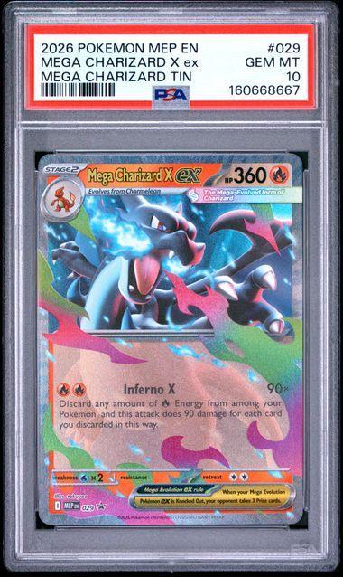 2026 Pokemon Promo Mega Charizard X ex 029 PSA 10 667