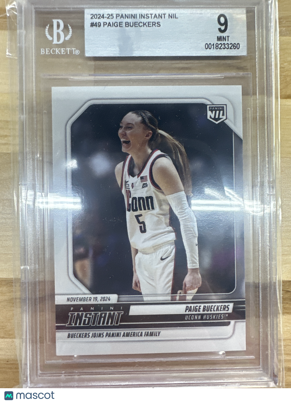 2024-25 Panini Instant NIL #49 Paige Bueckers BGS 9