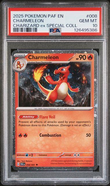 2025 Pokemon Charmeleon  008 Cosmos Holo PSA 10
