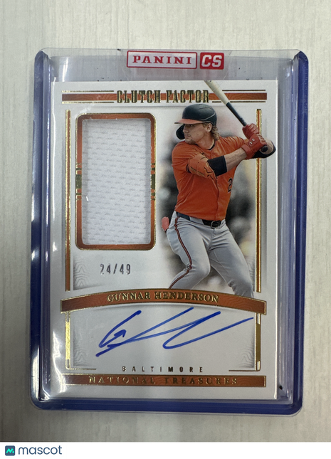 2024 National Treasures Gunnar Henderson Patch Auto Clutch Factor /49