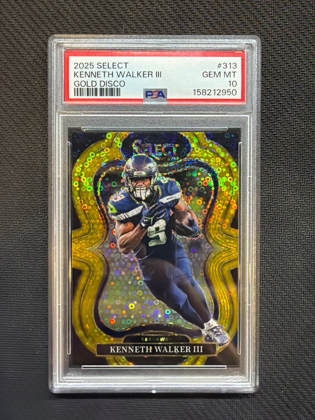 2025 Select Kenneth Walker Gold Disco /10 PSA 10 Seahawks