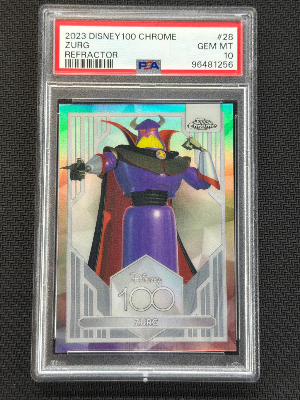 2023 Topps Chrome Disney 100 Zurg Refractor PSA 10 256